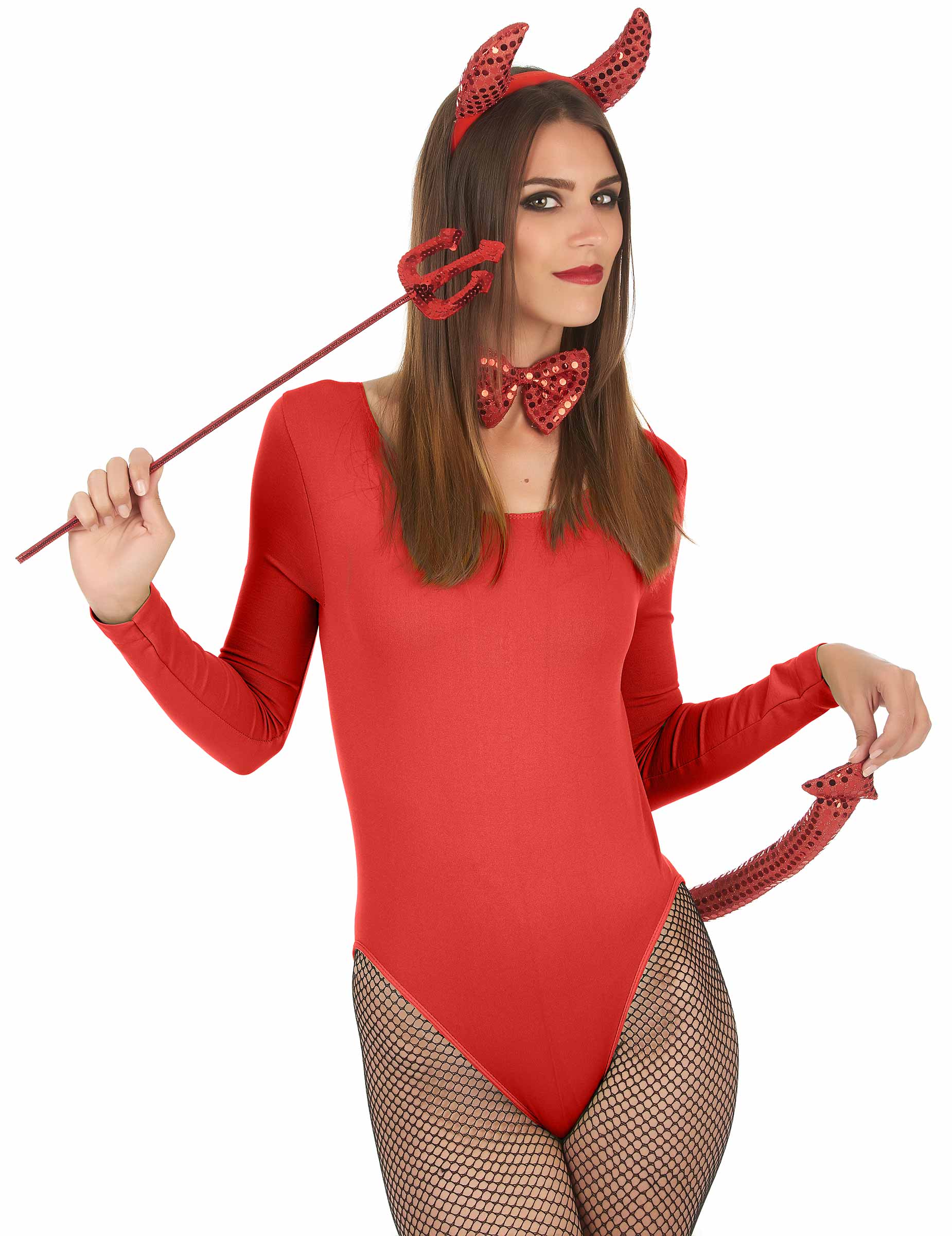 Kit diablesse sequins rouges adulte