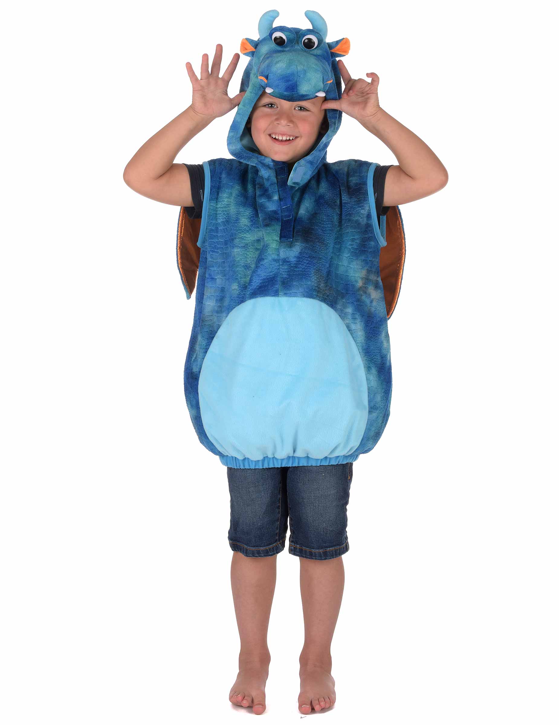 Déguisement dragon bleu et orange enfant