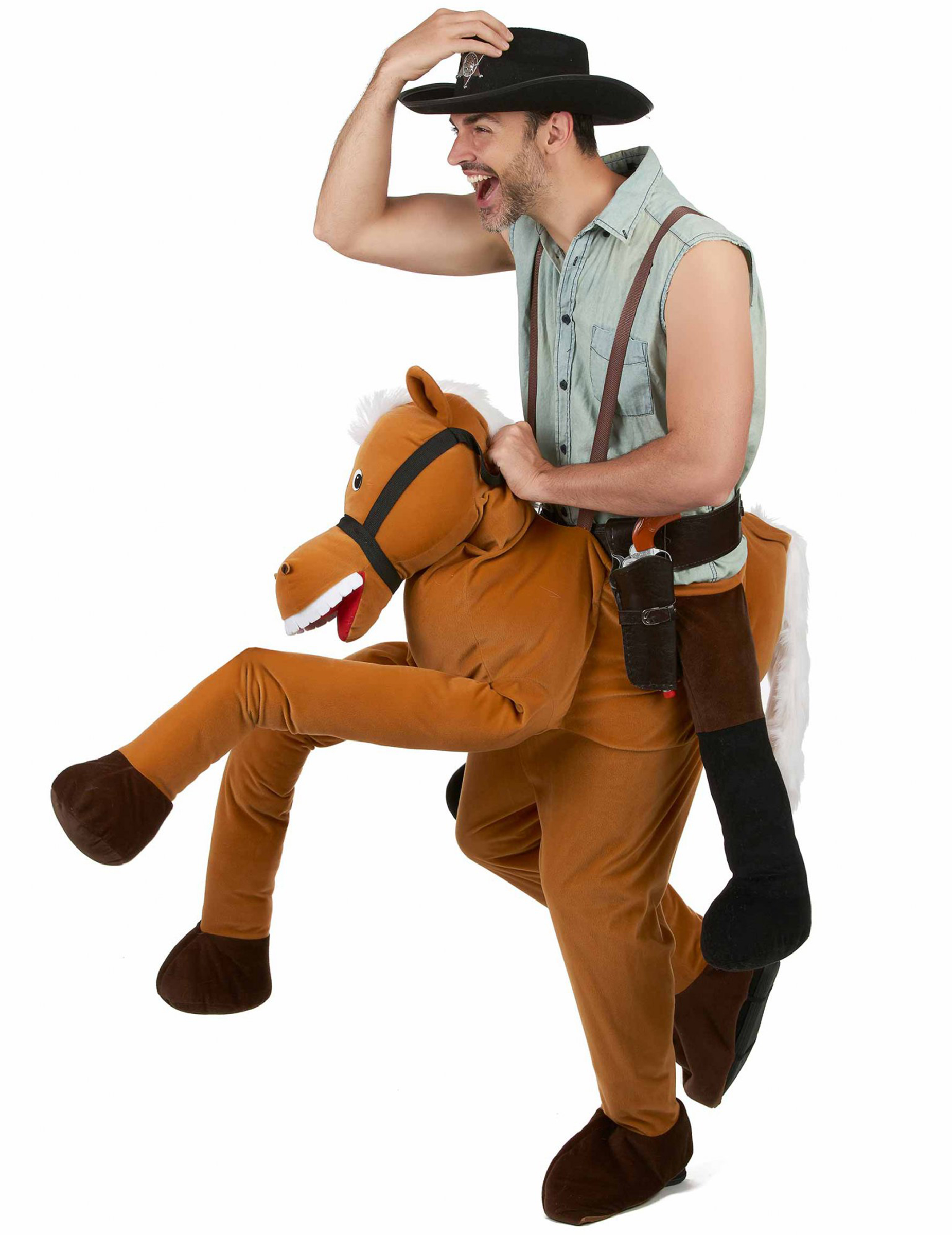 Déguisement homme à dos de cheval marron adulte