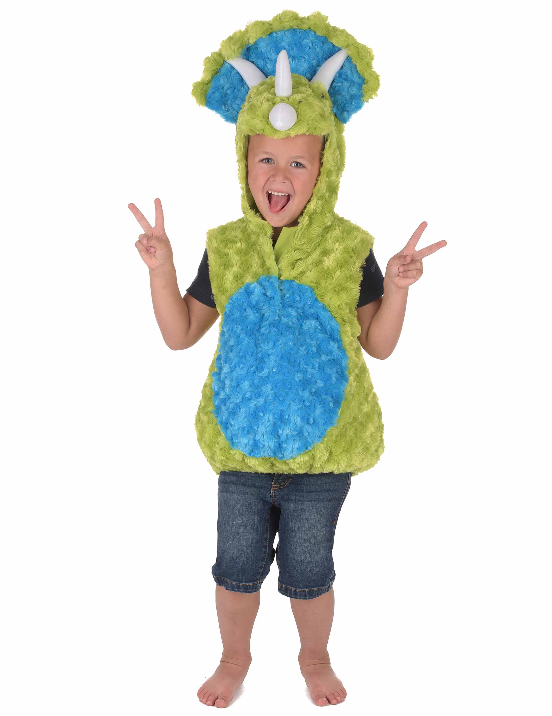 Déguisement dinosaure vert et bleu enfant