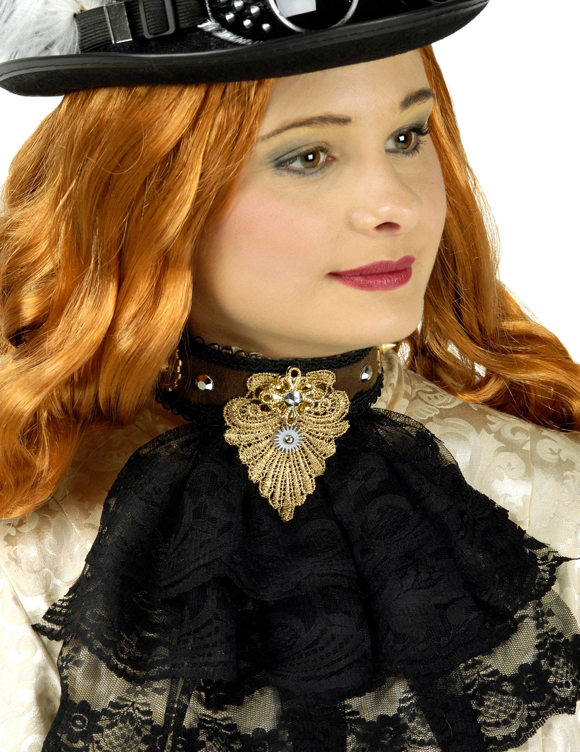 Jabot noir adulte Steampunk