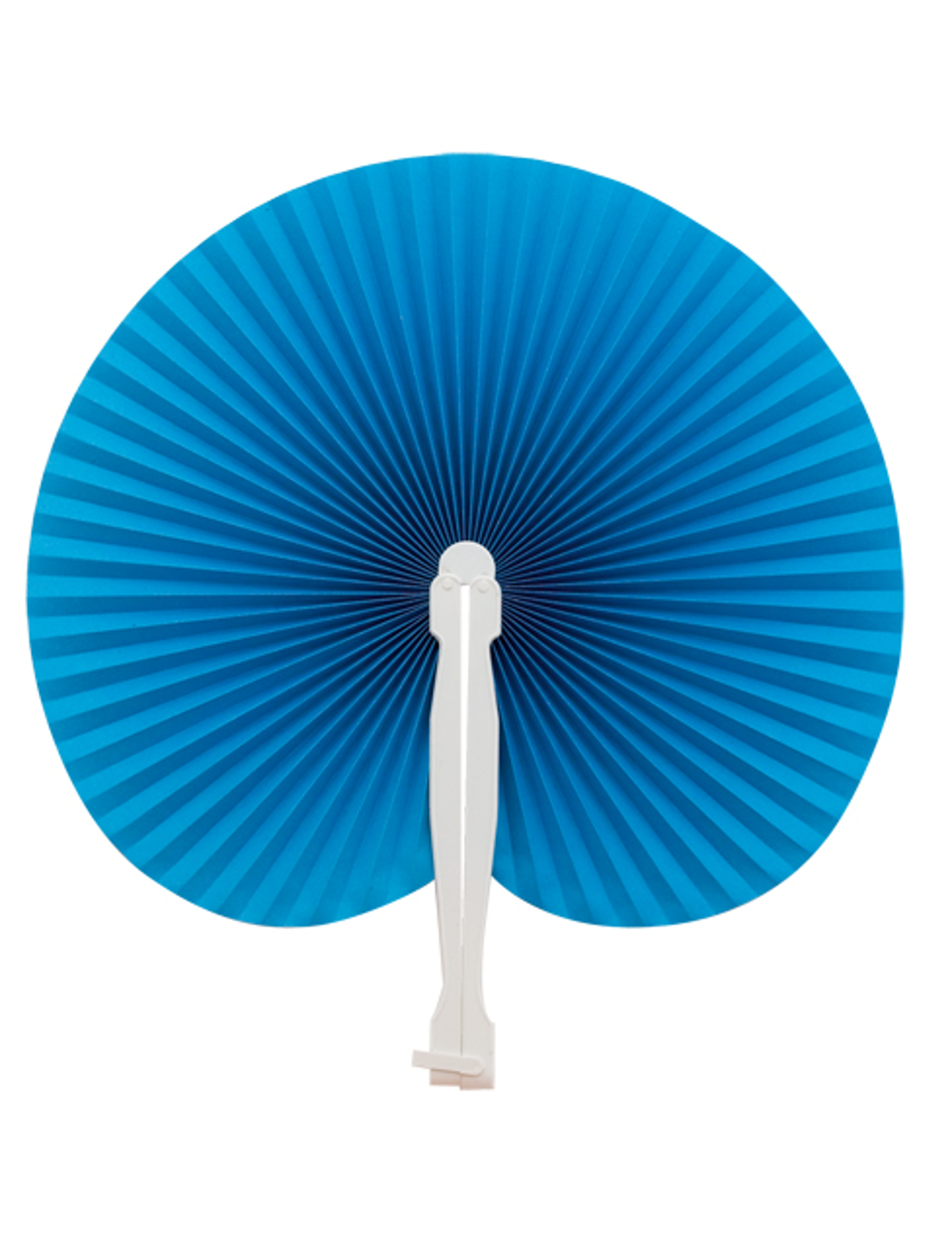 Eventail pliable bleu
