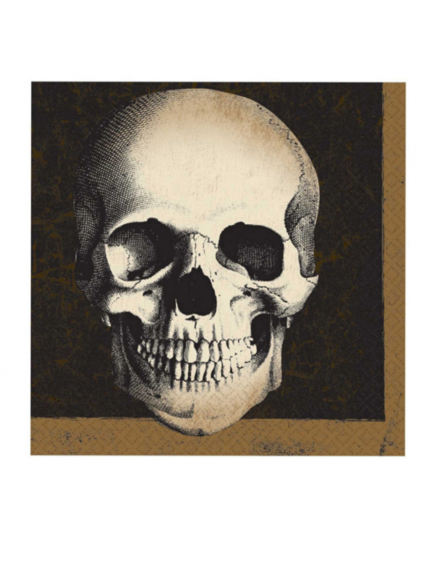 20 Serviettes en papier tête de mort Halloween 33 x 33 cm