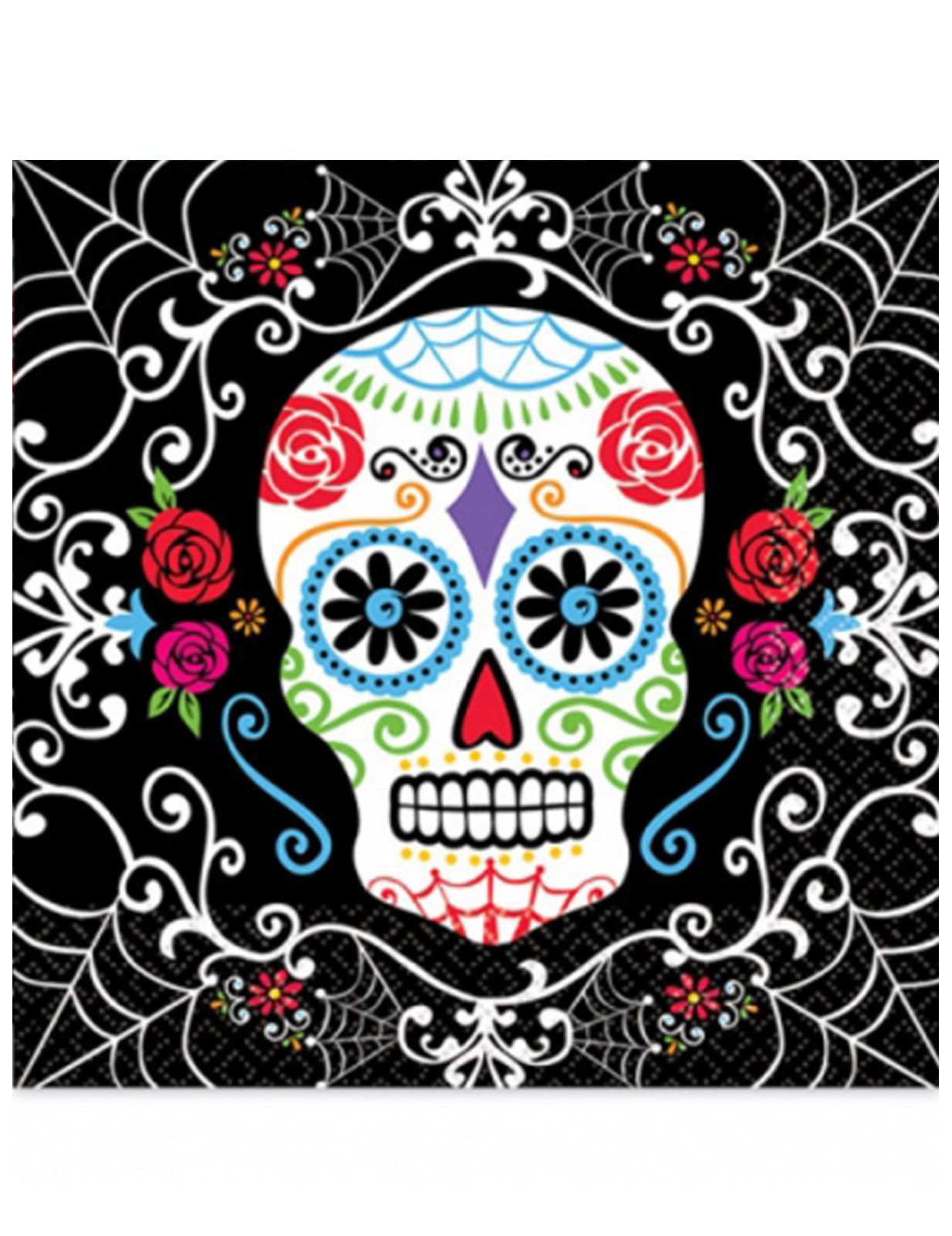 20 Serviettes en papier Dia de los muertos 33 x 33 cm