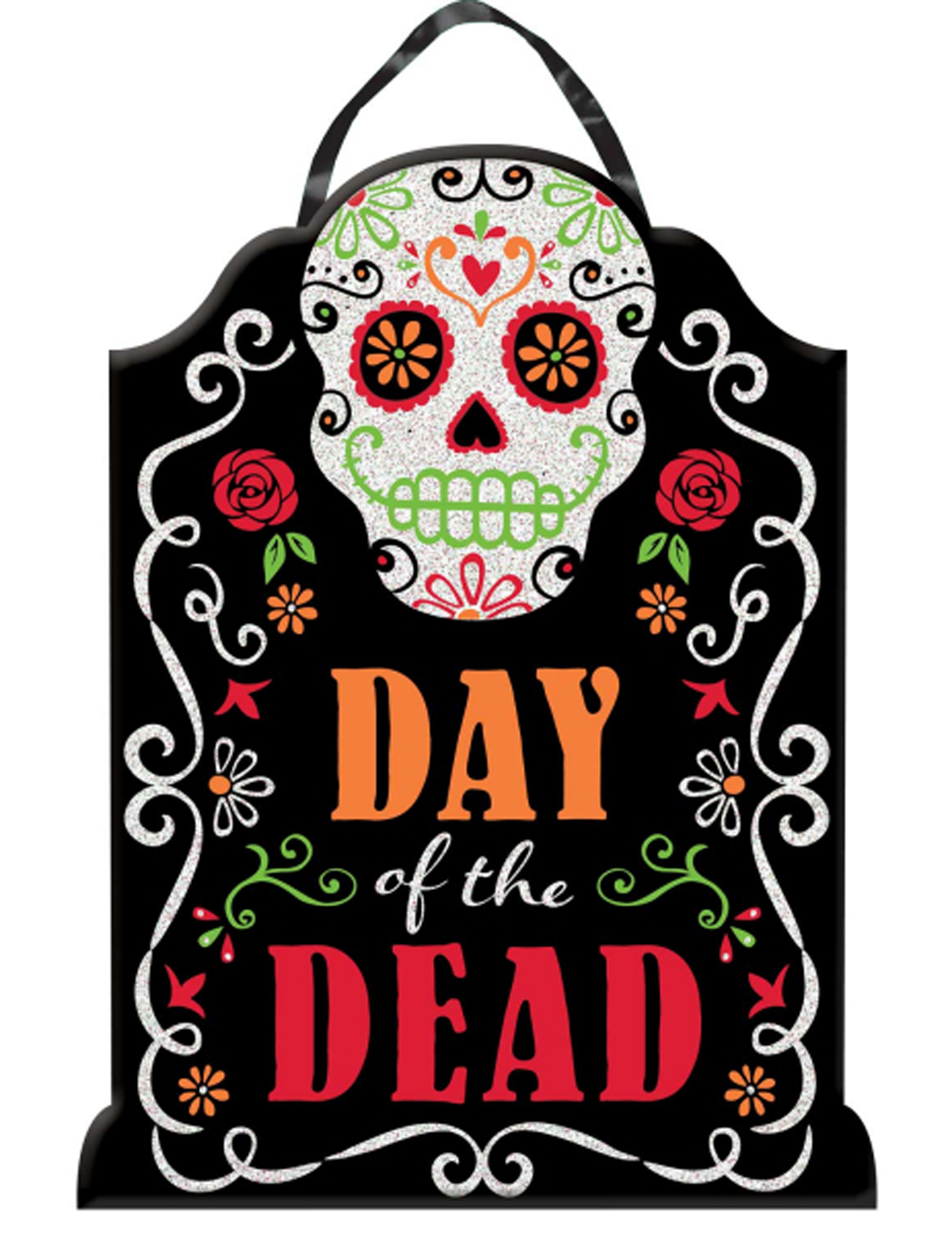 Décoration Dia de los muertos pailleté 40 x 30 cm