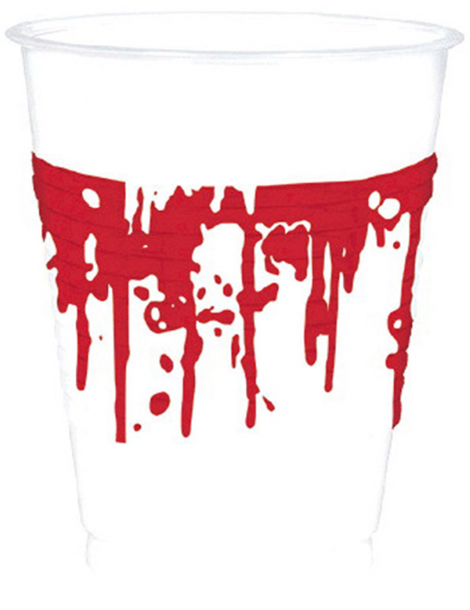 10 Gobelets en plastique Halloween sanglant