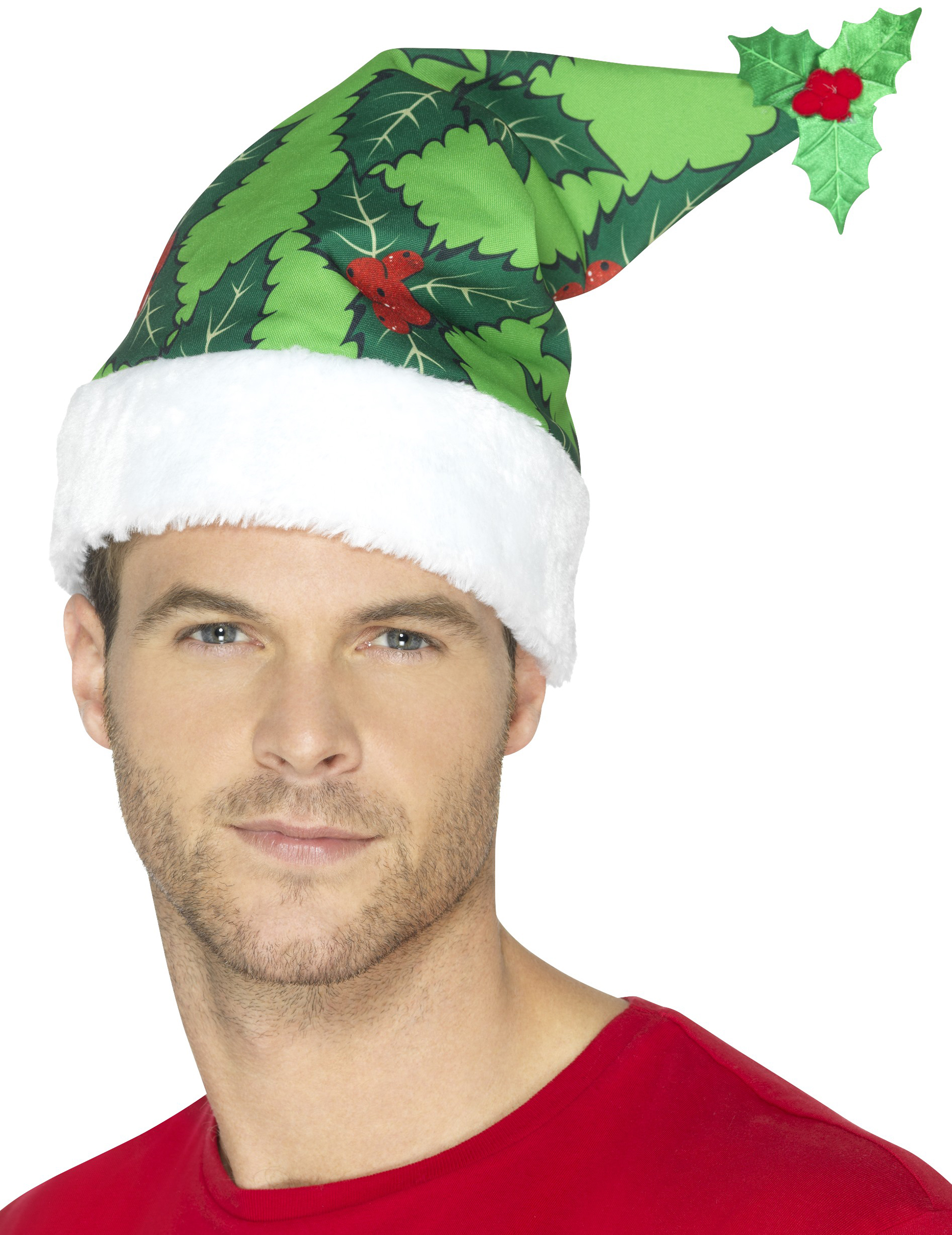 Bonnet houx vert adulte Noël