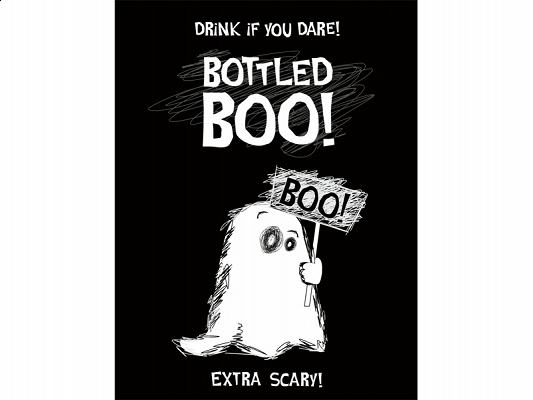 10 Décorations adhésives pour bouteille Fantôme Halloween