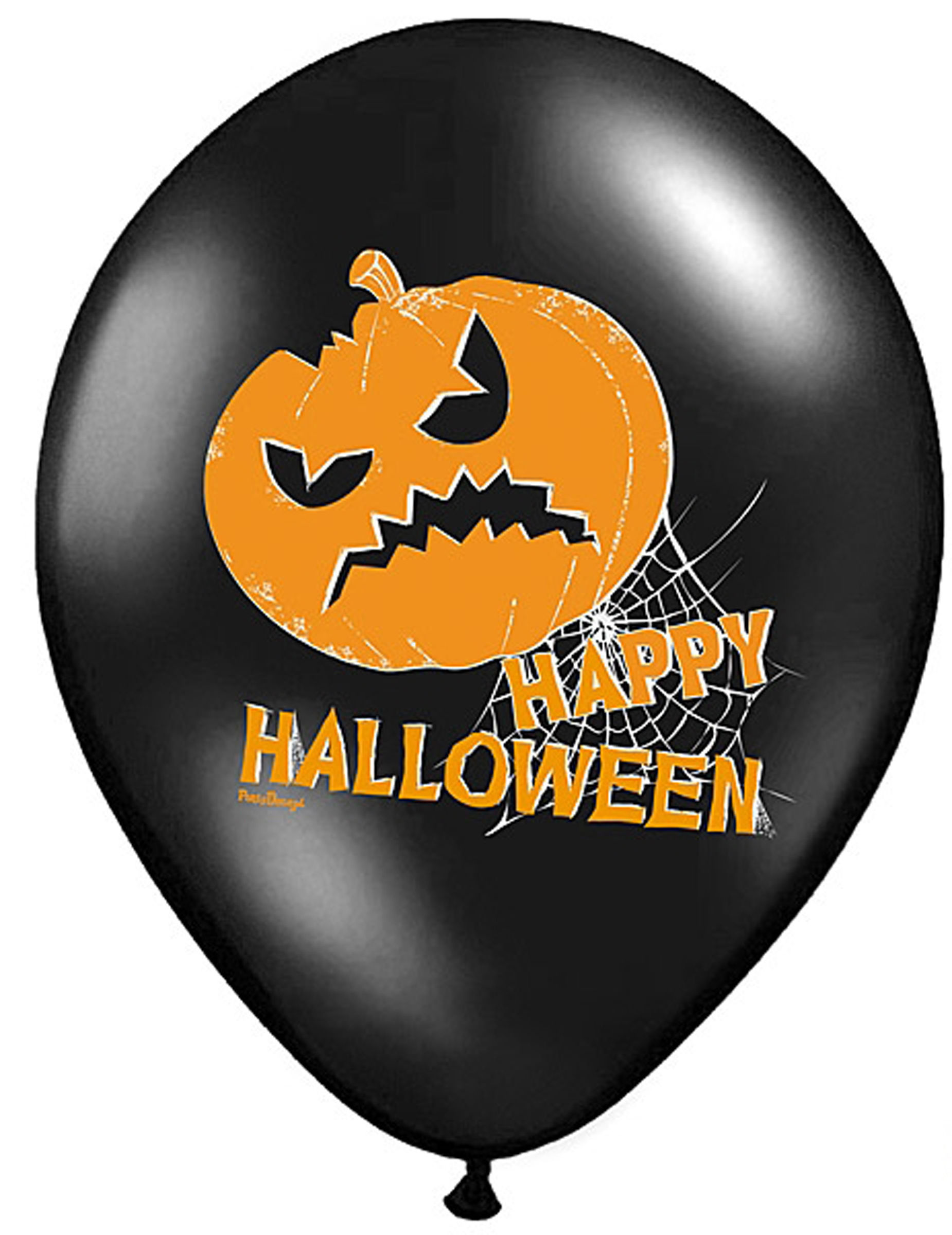 6 Ballons en latex Citrouille Happy Halloween 30 cm