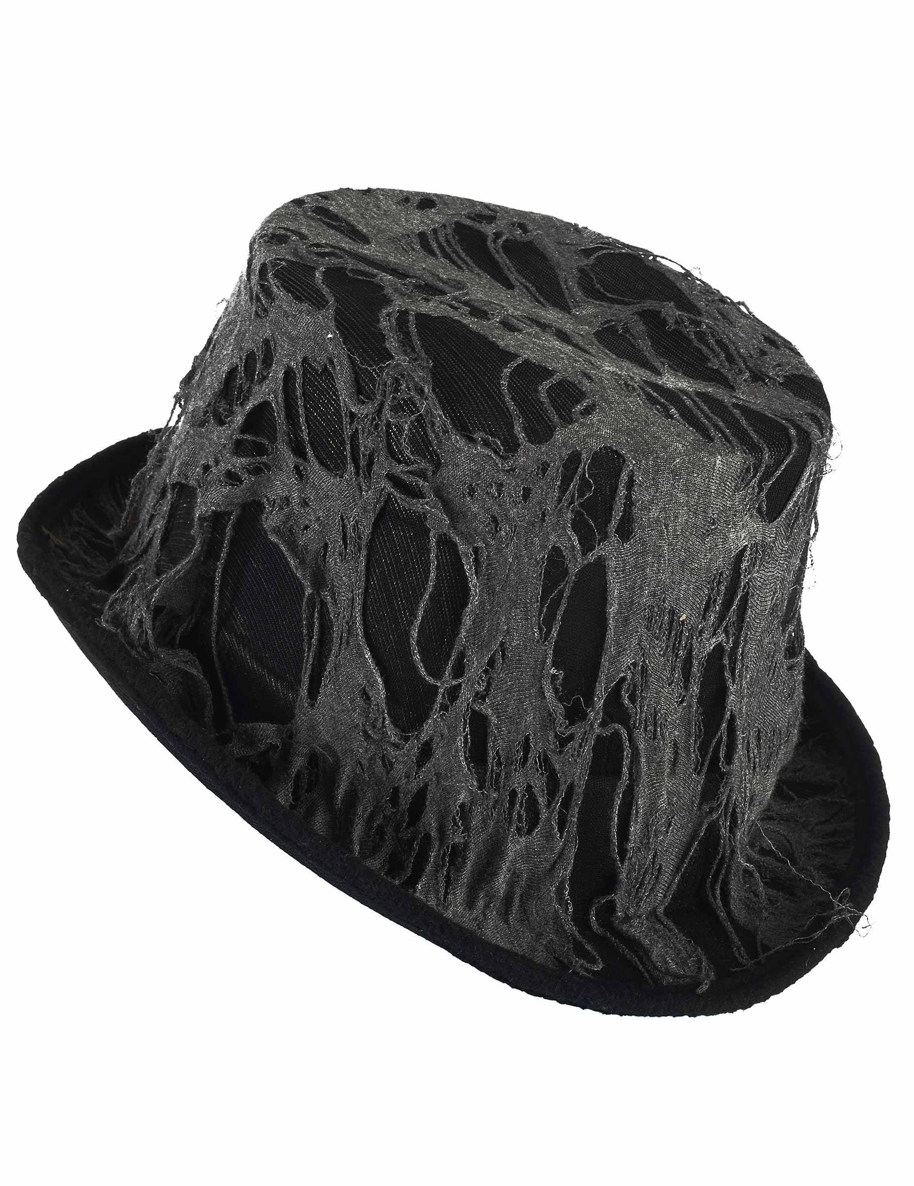 Chapeau haut de forme noir toile d'araignée adulte