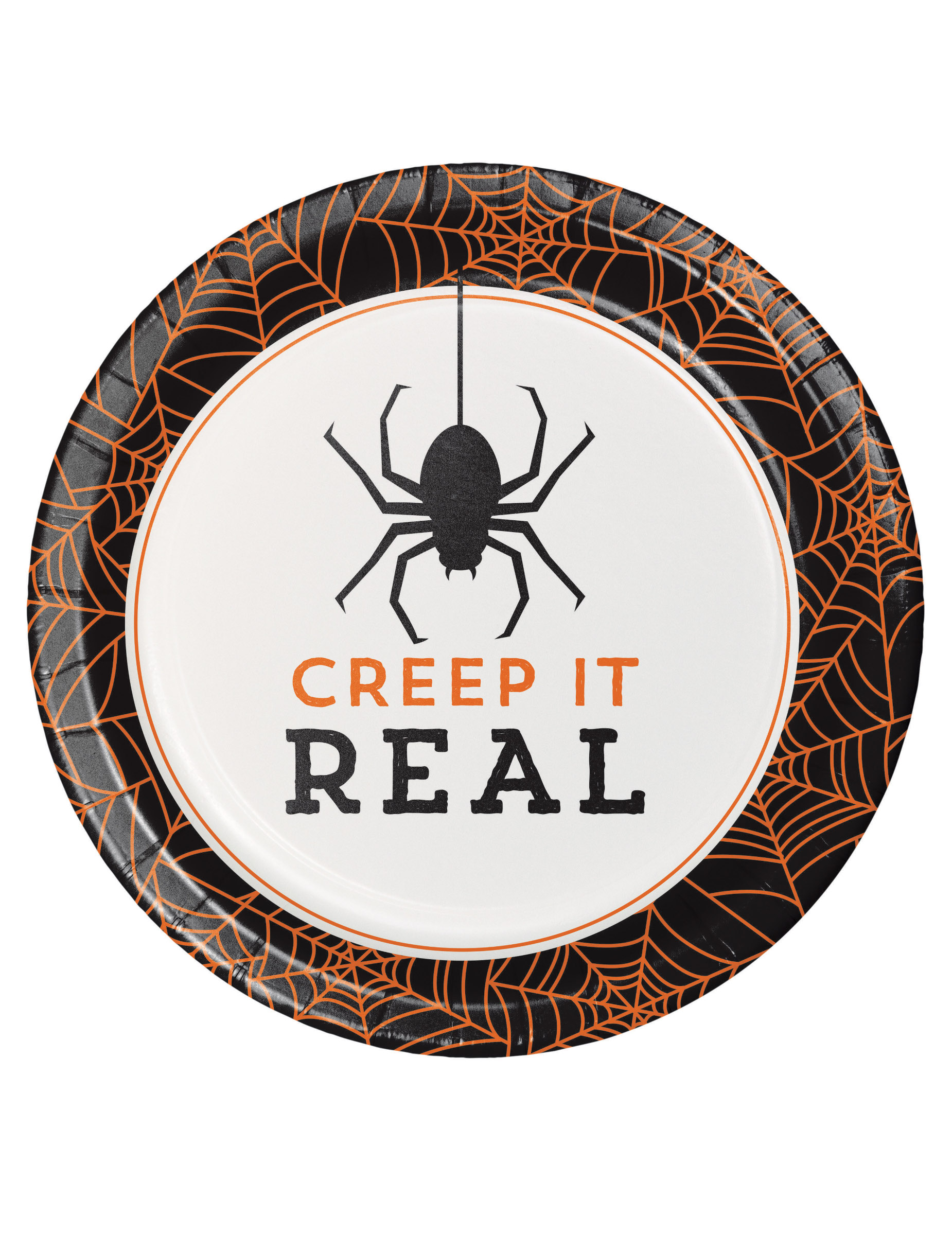 8 Assiettes en carton Halloween Creep it real 18 cm