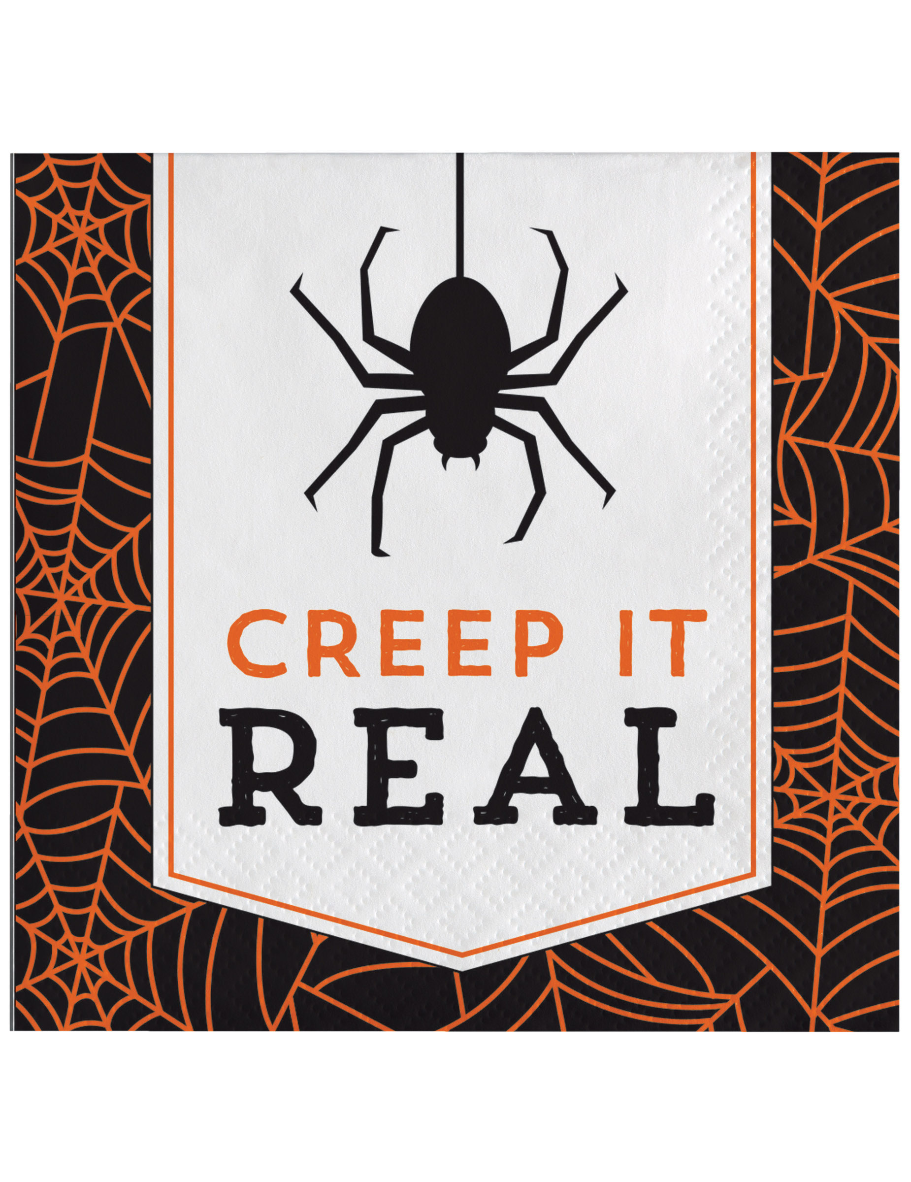 16 Petites serviettes en papier Halloween Creep it real 16.5 x 16.5 cm