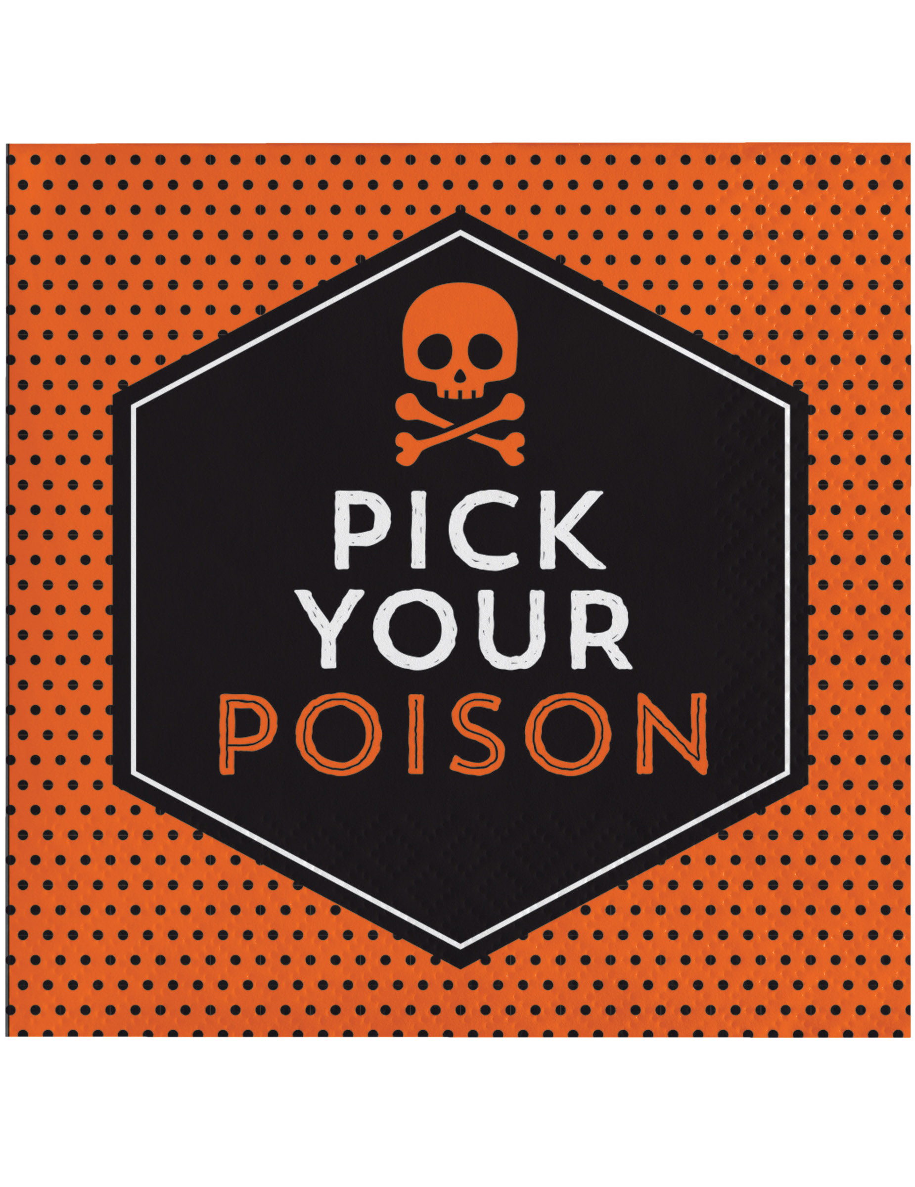 16 Serviettes en papier Halloween Pick your poison 33 x 33 cm