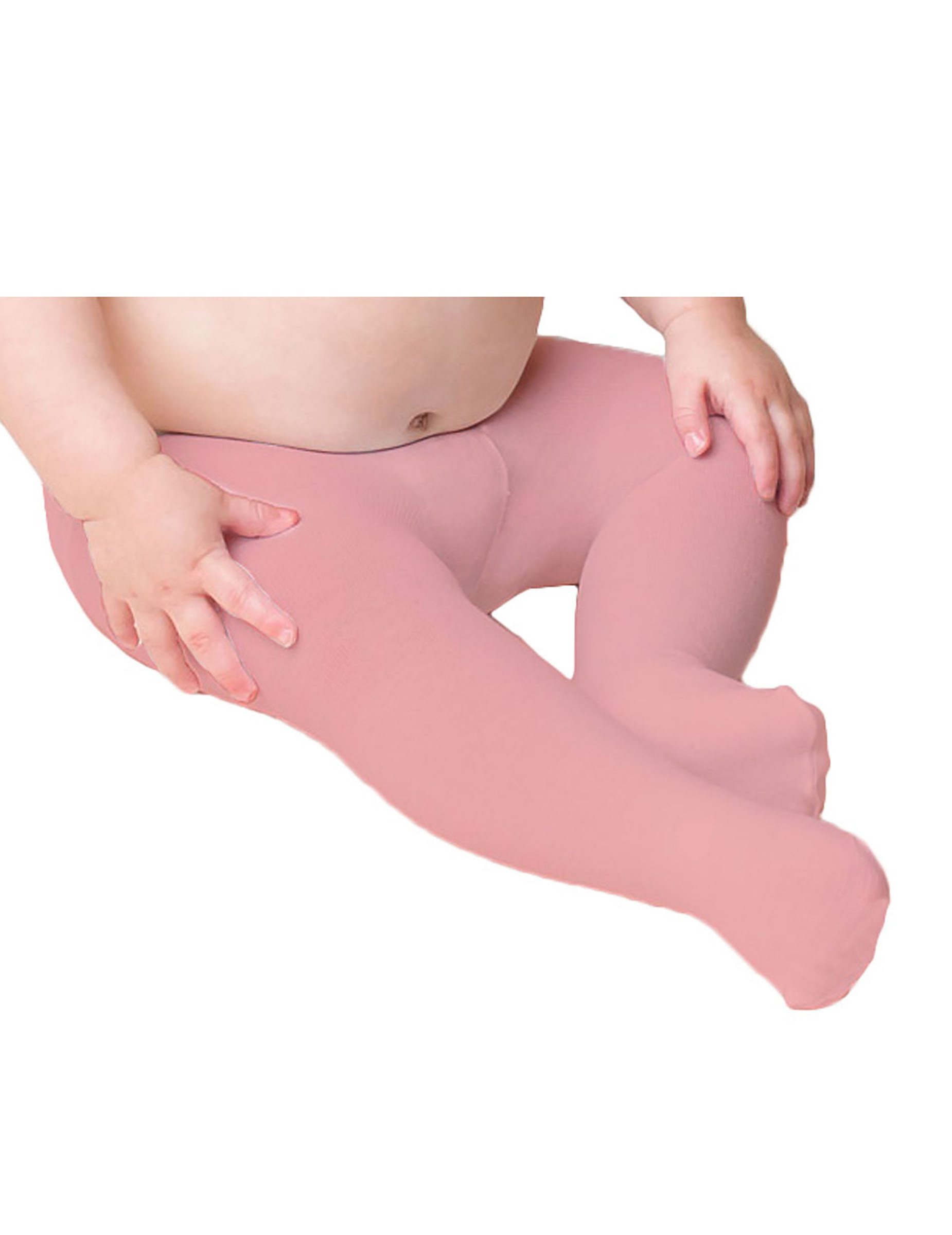 Collants opaques roses bébé