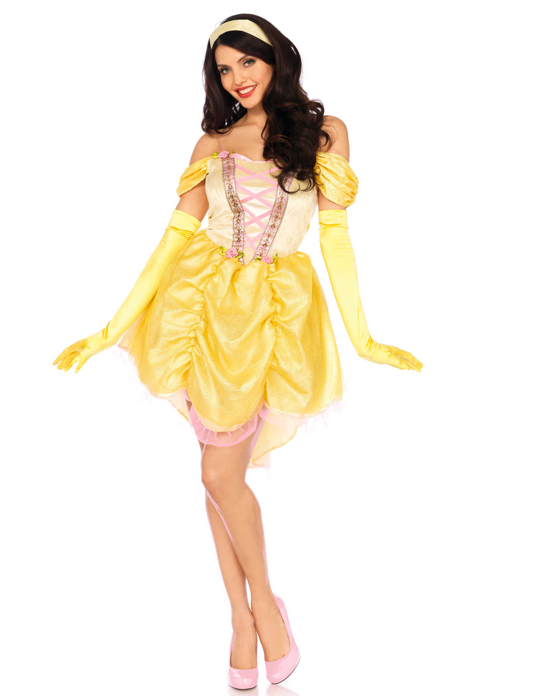 Déguisement princesse magique jaune femme