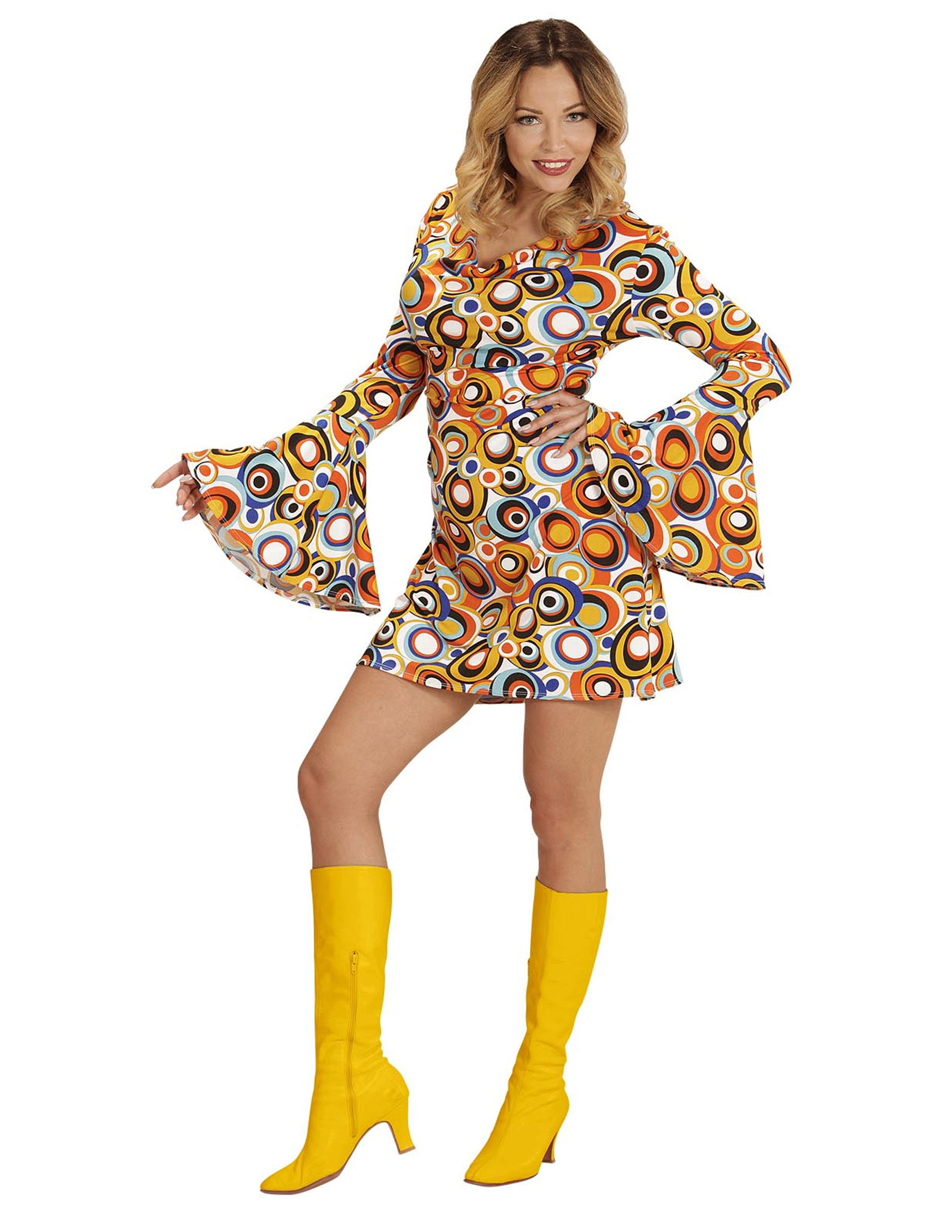 Déguisement groovy bubbles années 70 femme