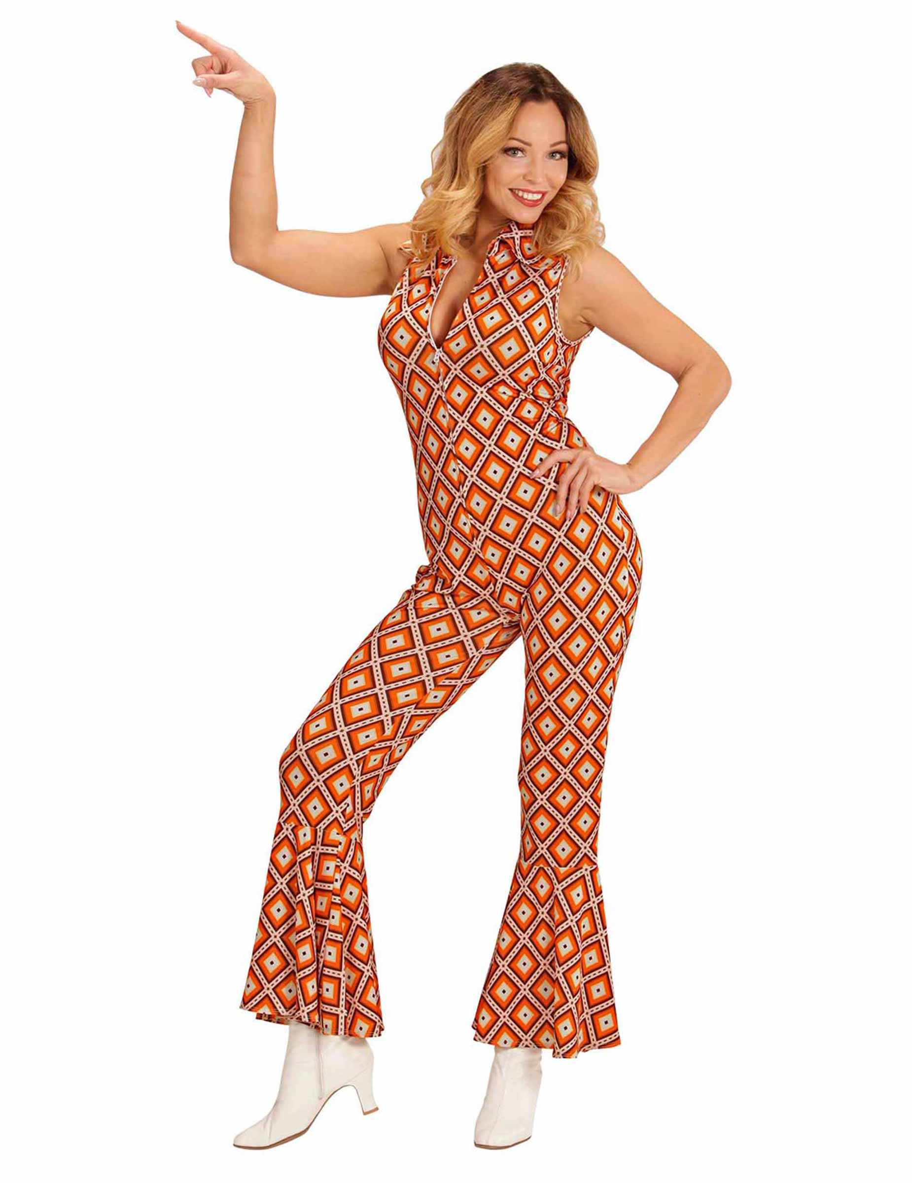 Déguisement combinaison groovy rétro années 70 femme