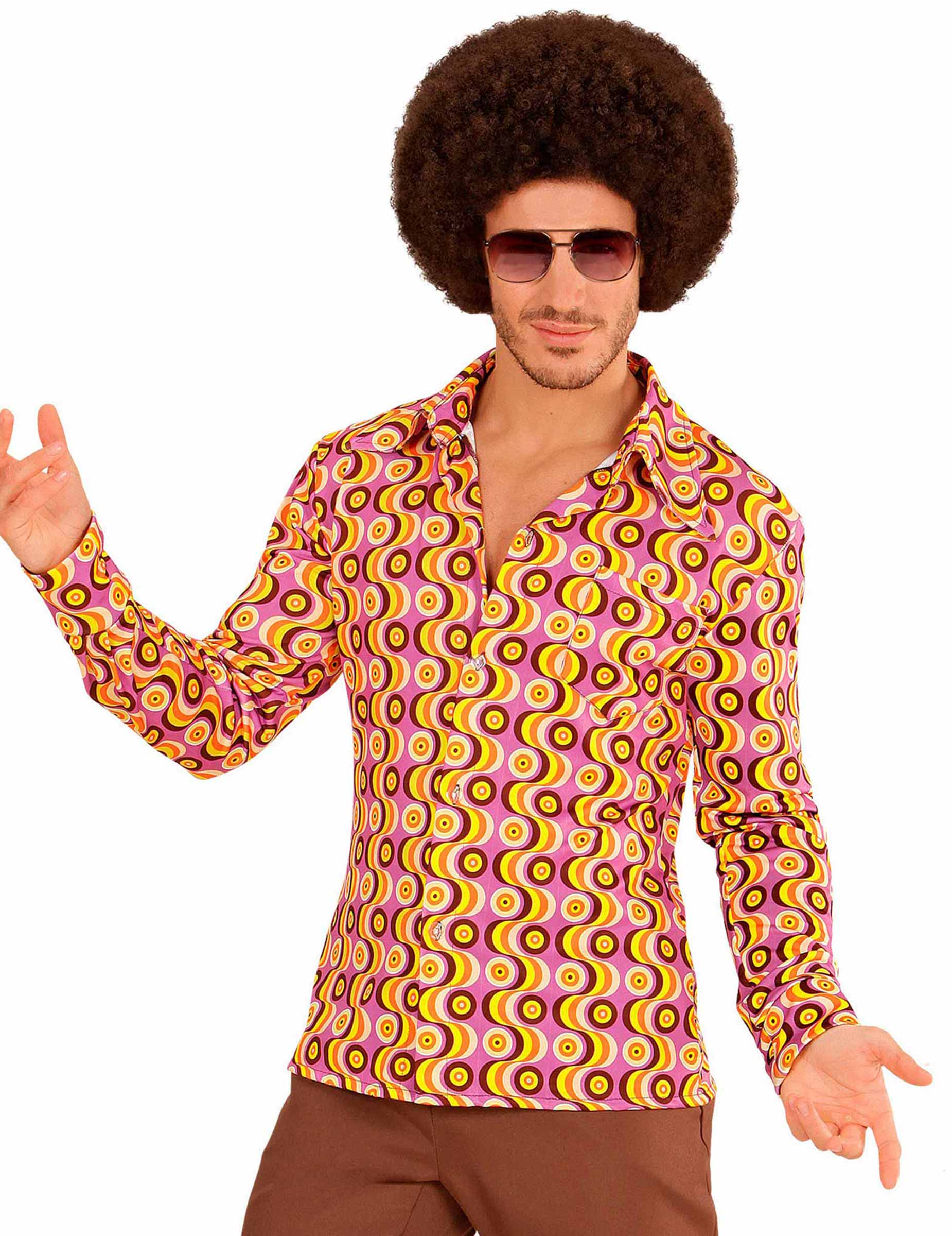 Chemise groovy disco années 70 homme