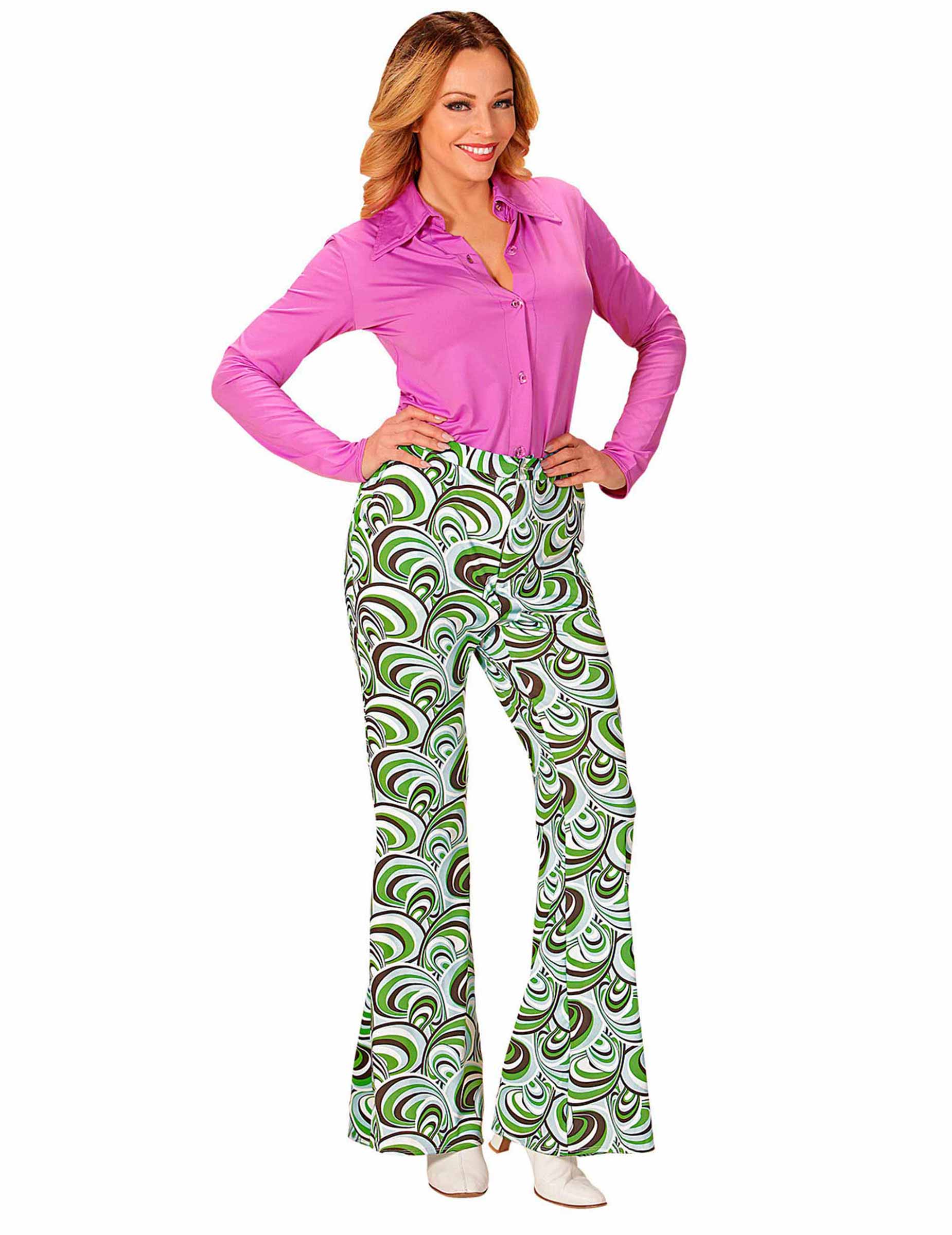 Pantalon groovy waves années 70 femme