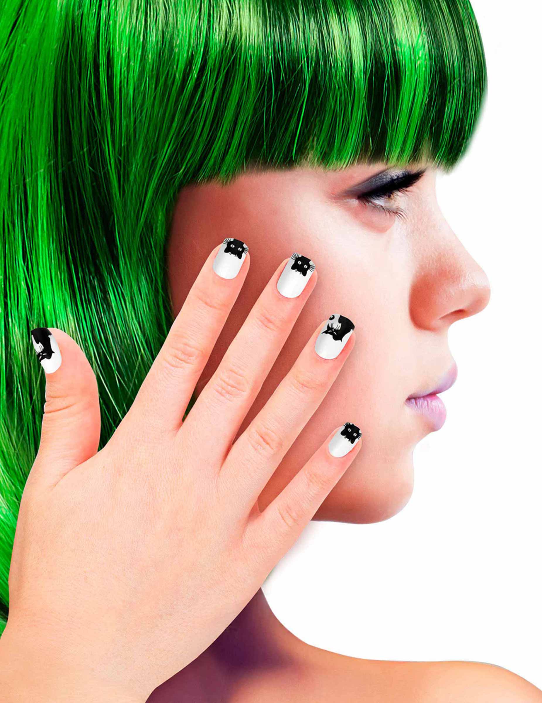 Faux ongles chat adhésifs enfant