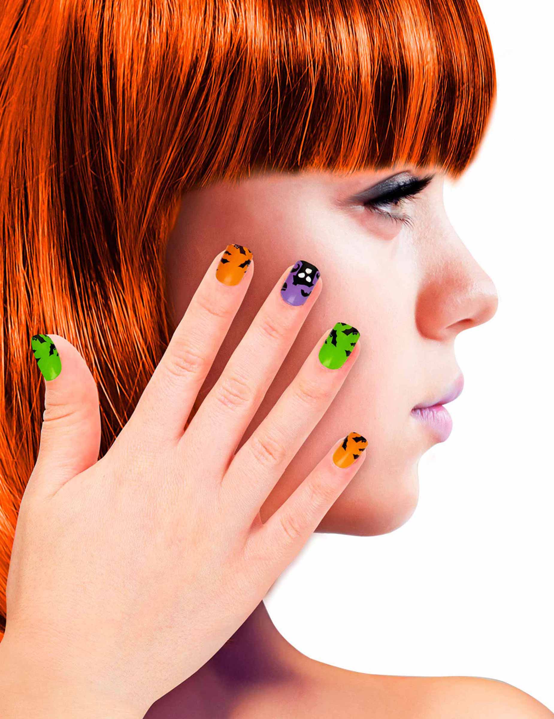 Faux ongles adhésifs maison hantée enfant Halloween