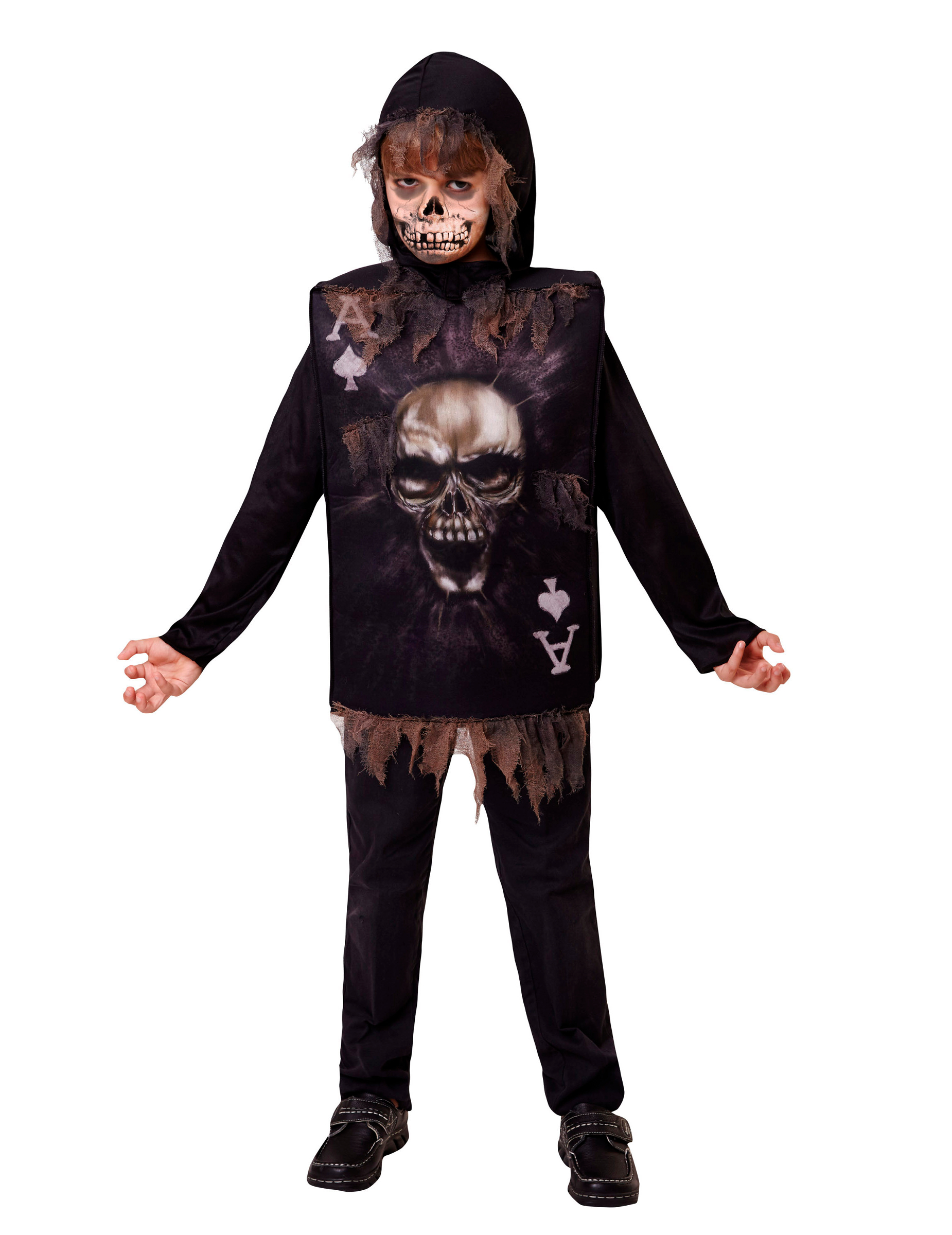 Déguisement carte squelette enfant Halloween