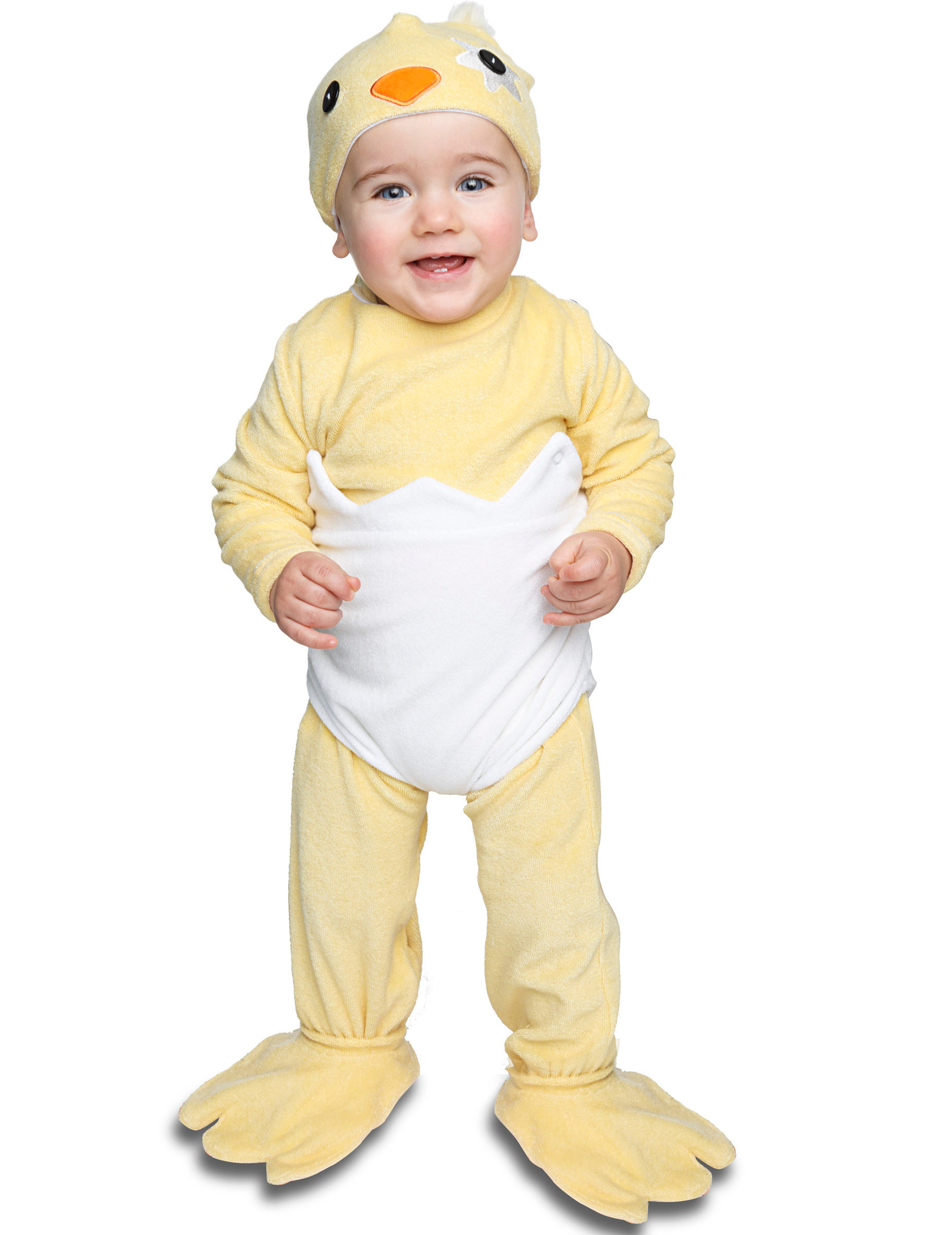 Déguisement petit poussin avec sucette luxe bébé
