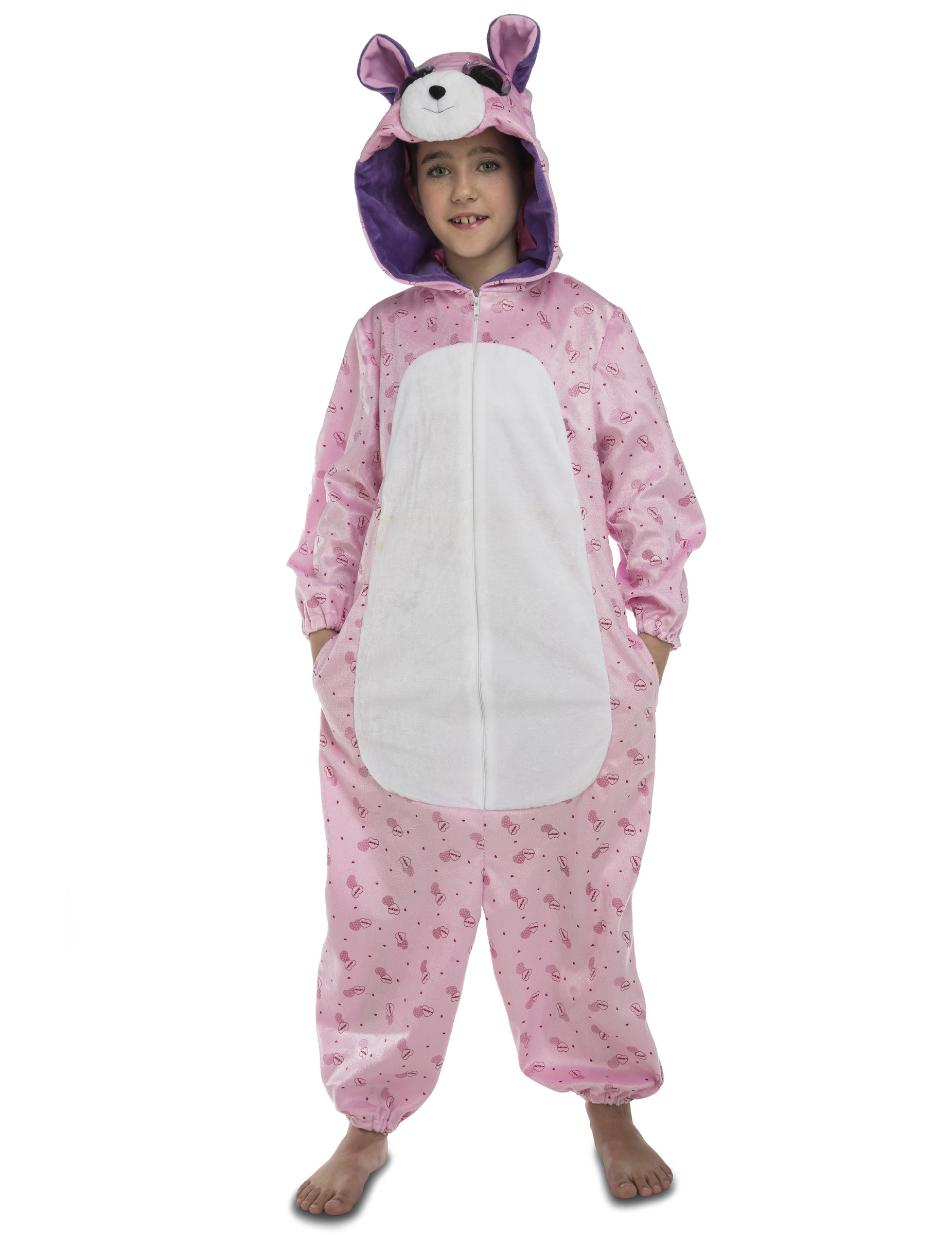 Combinaison ourson rose enfant