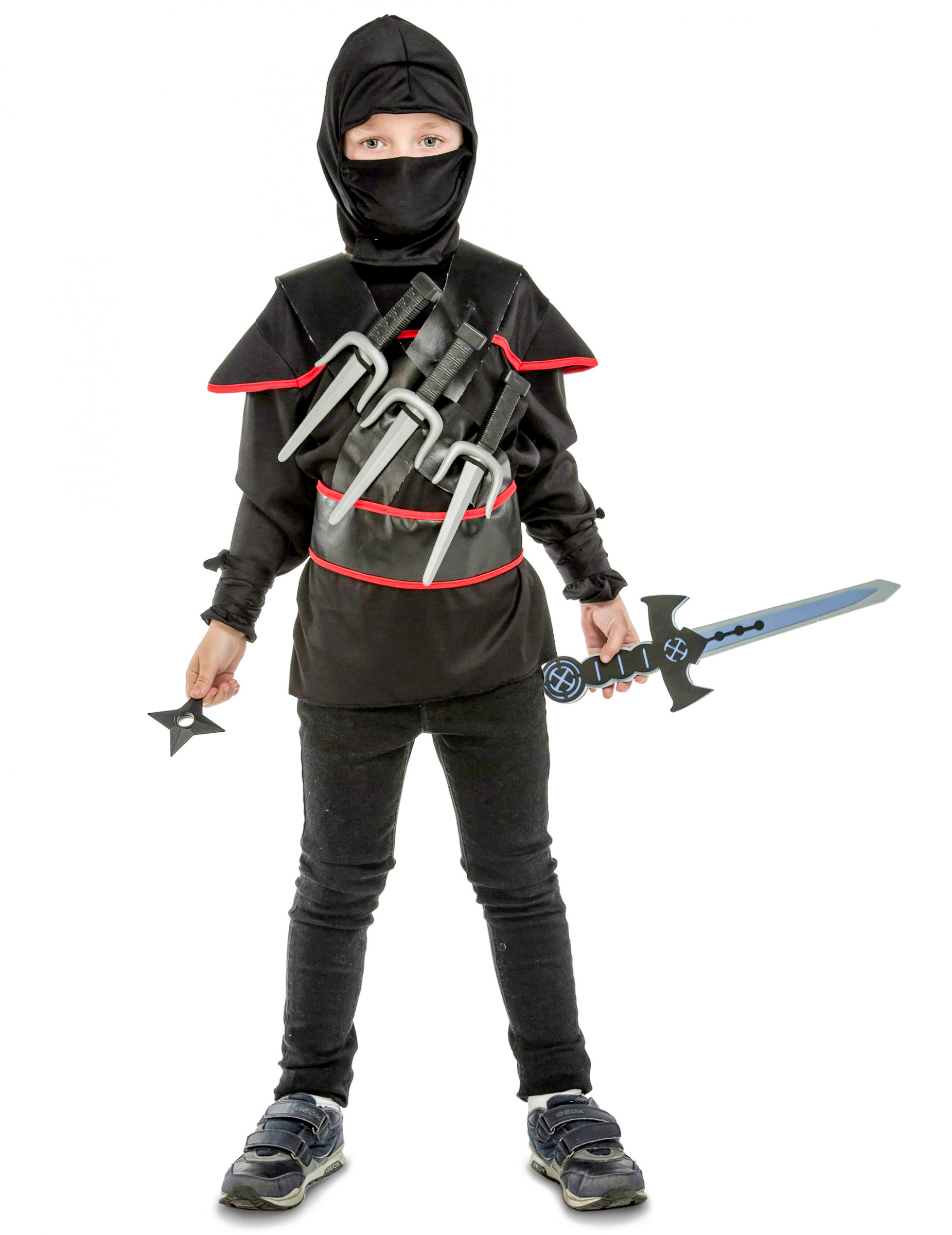 Déguisement ninja noir avec accessoires enfant