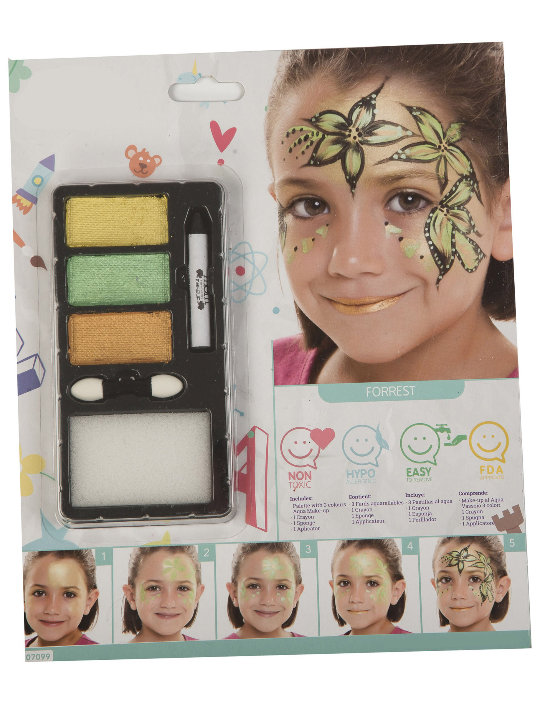 Maquillage princesse forêt fille