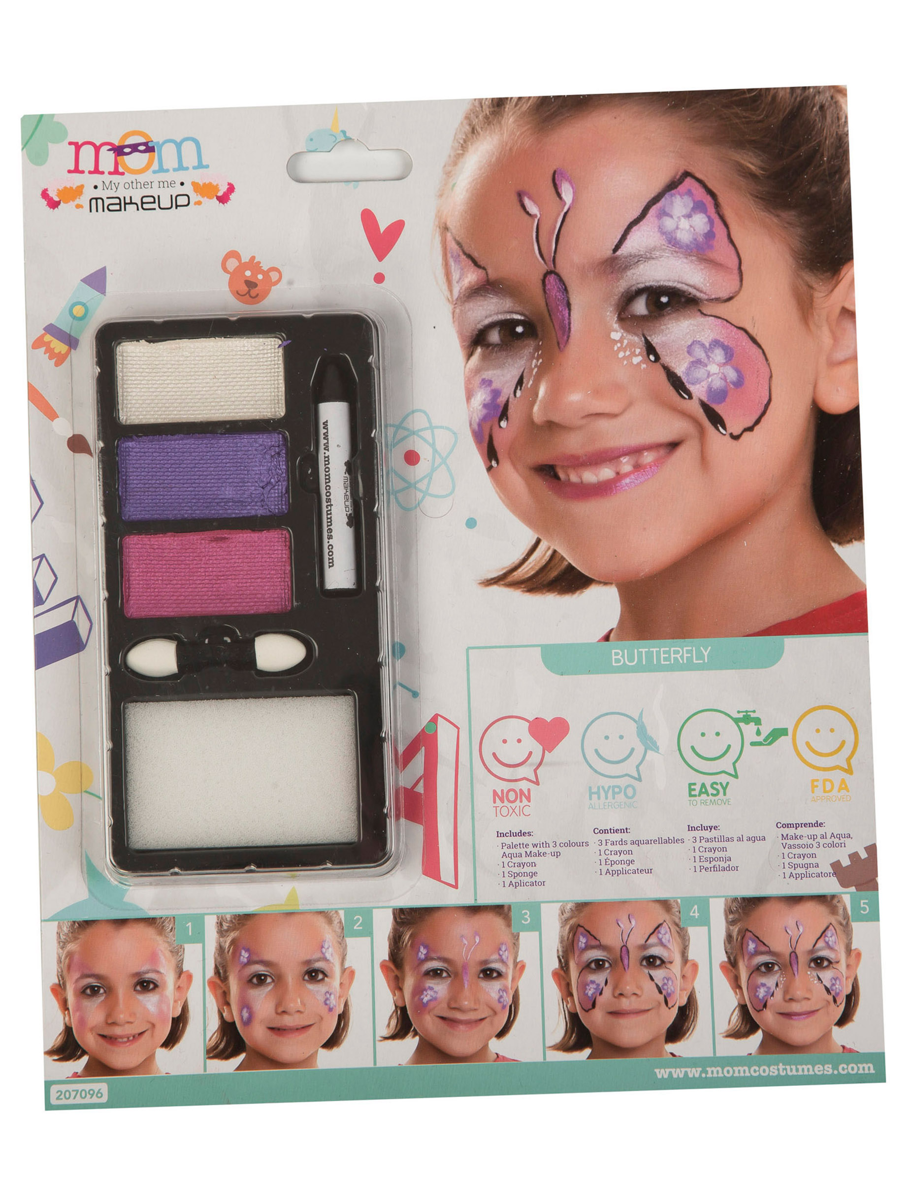 Maquillage perle des papillons fille
