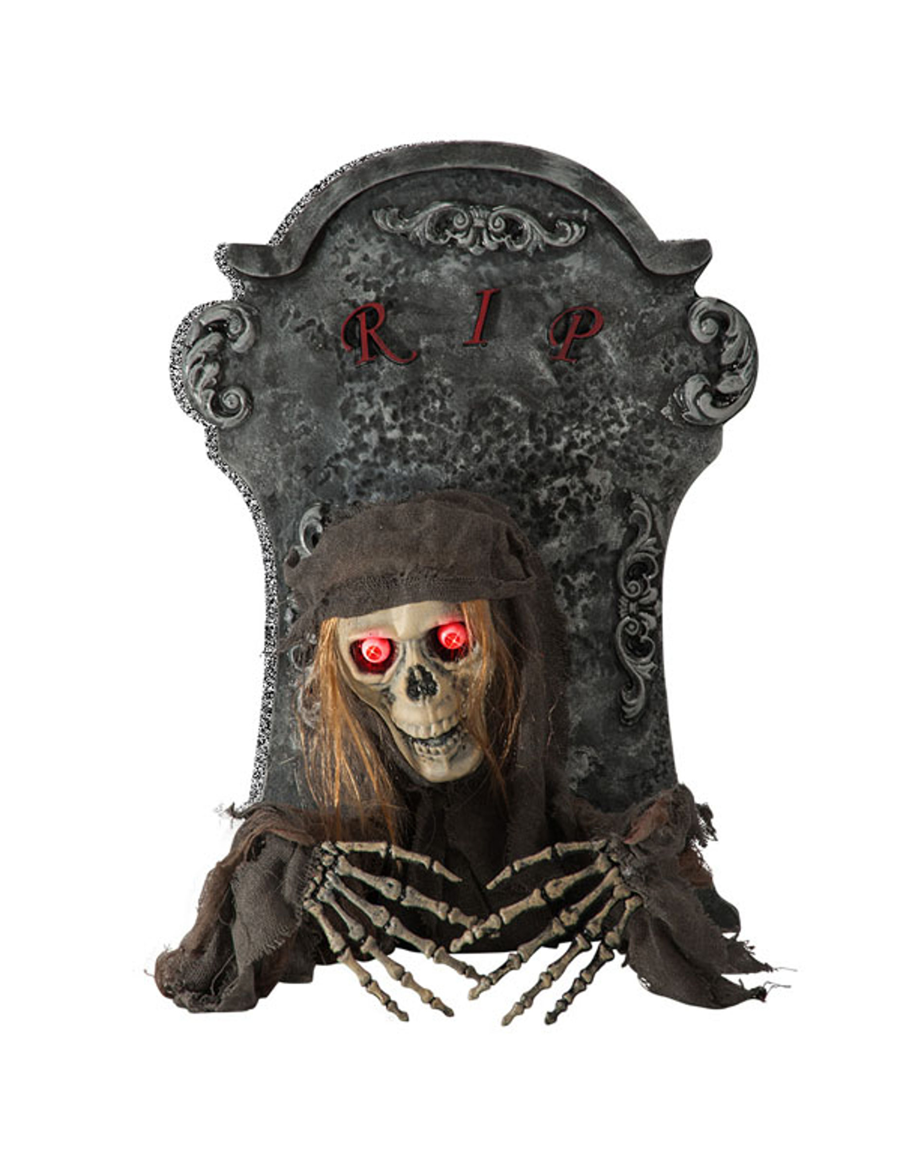 Pierre tombale sonore et lumineuse Halloween 60cm