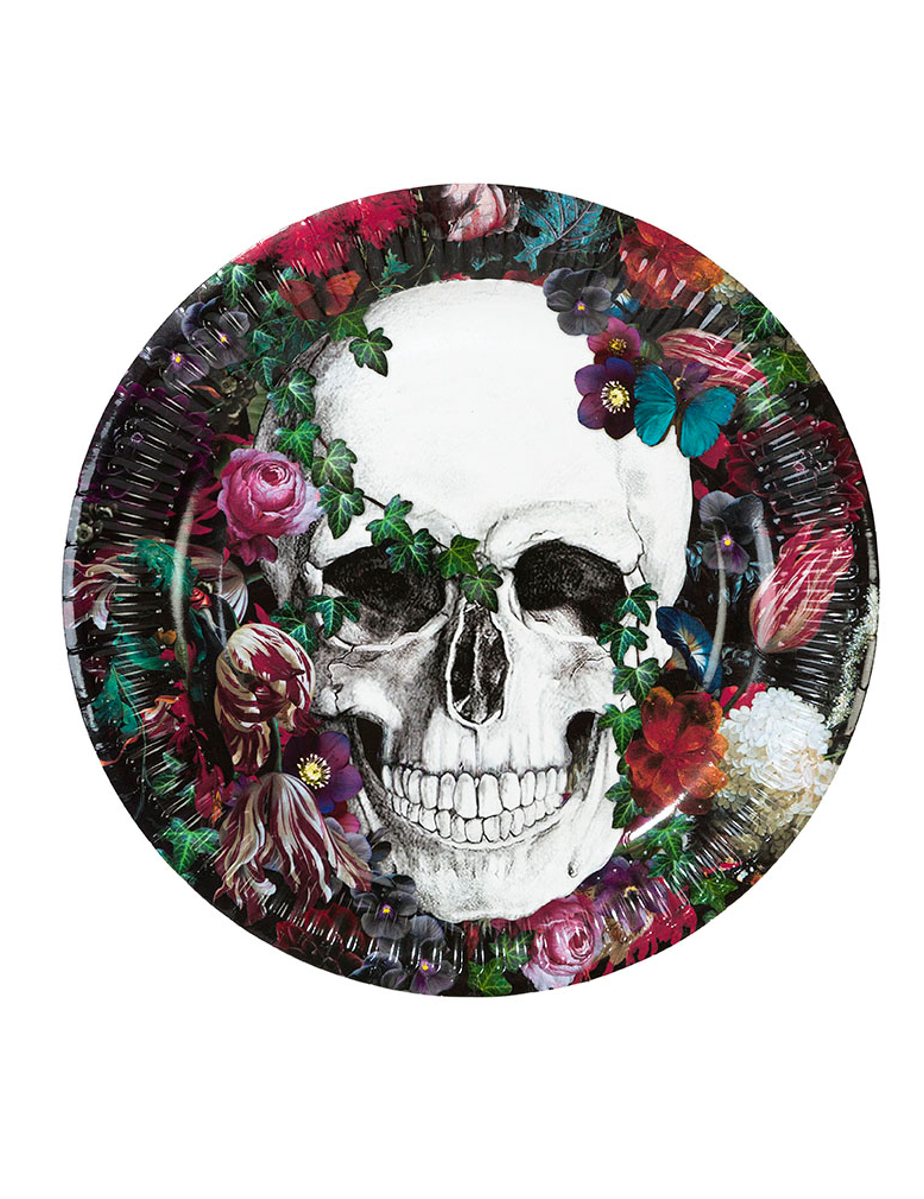 8 Assiettes en carton Dia de los muertos 23cm