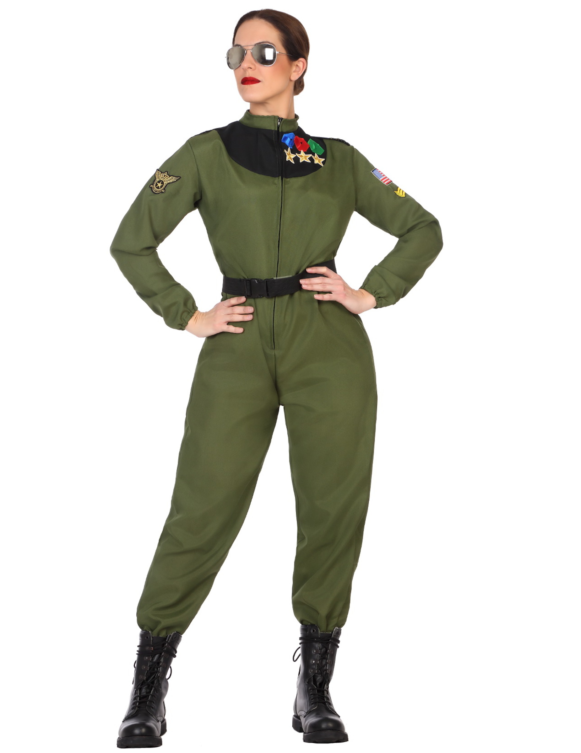 Déguisement aviateur militaire femme