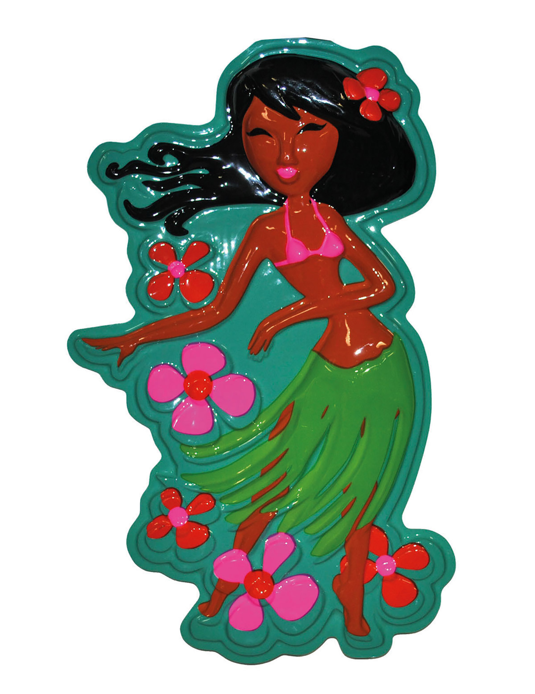 Décoration murale danseuse hawaïenne 55 cm