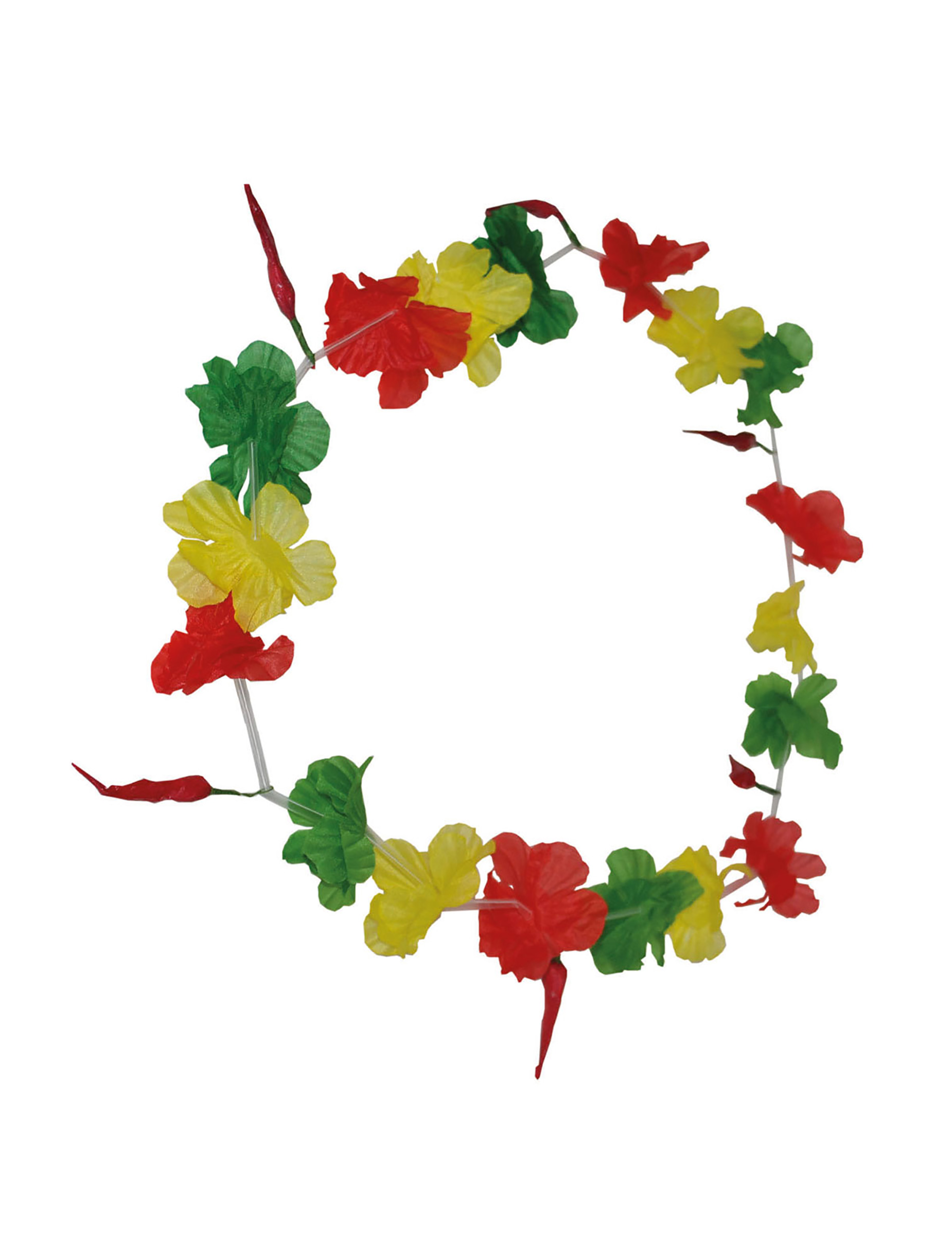 Collierhawaï supporter vert jaune rouge