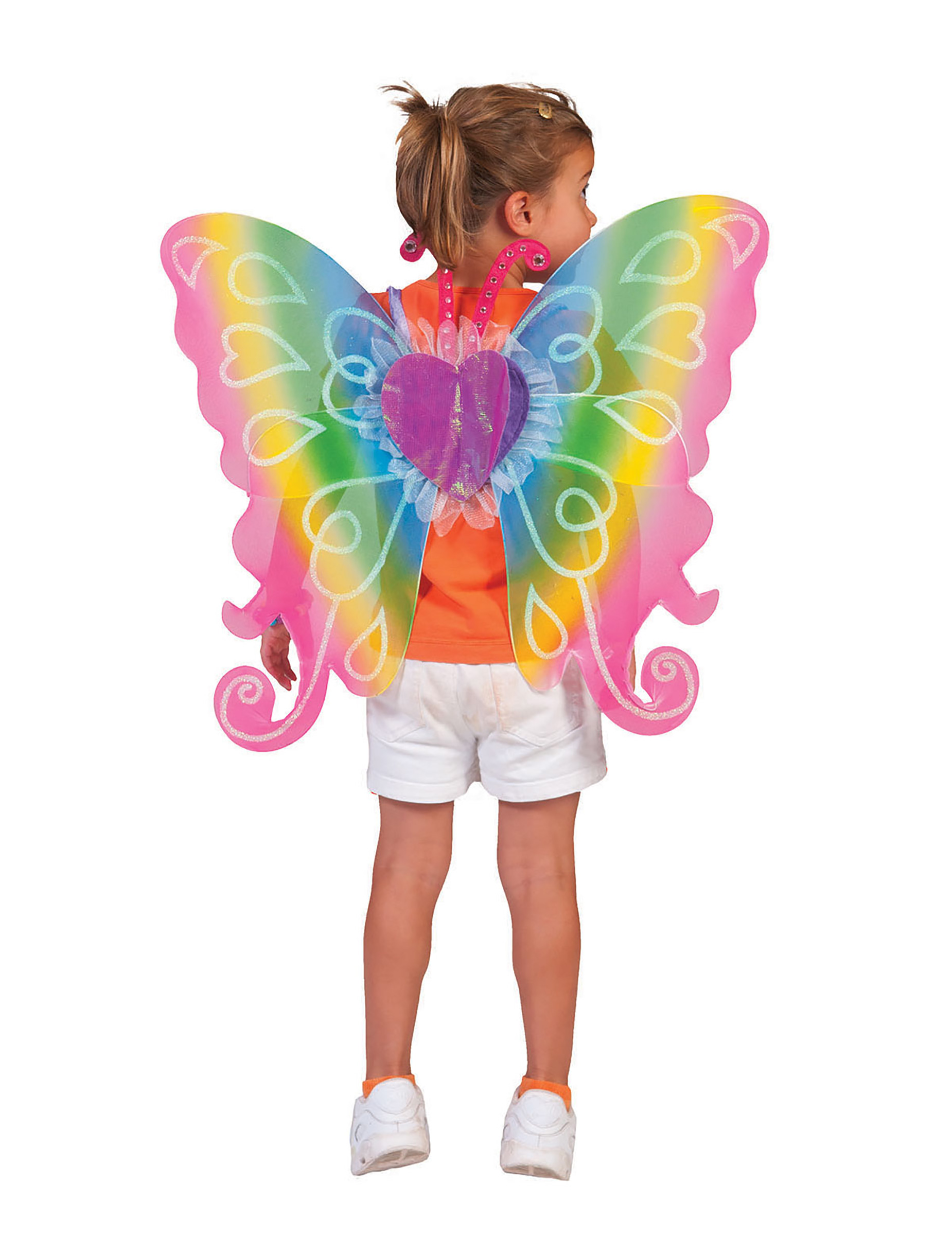 Ailes coeur multicolores 60 X 54 cm