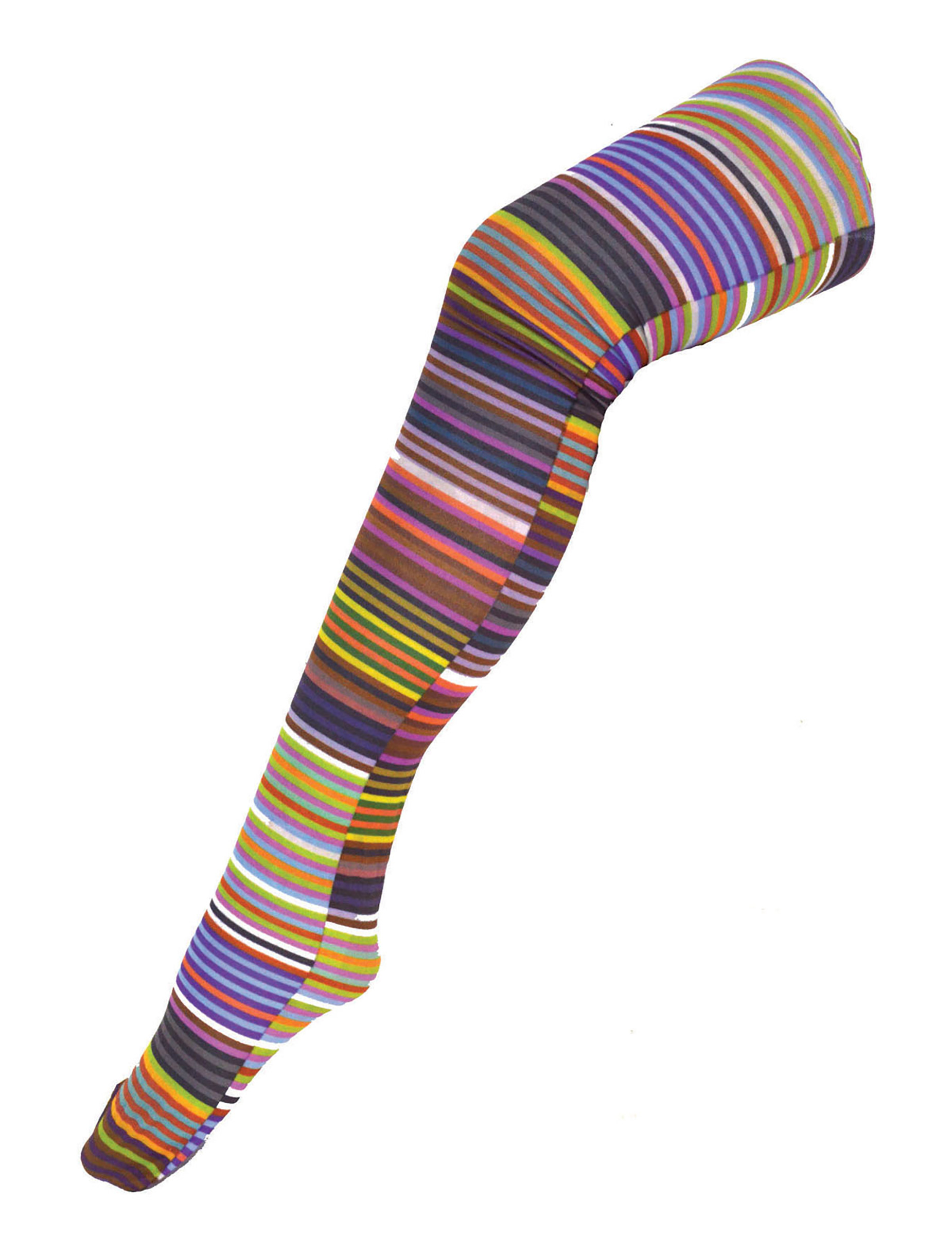 Bas multi rayures clown adulte