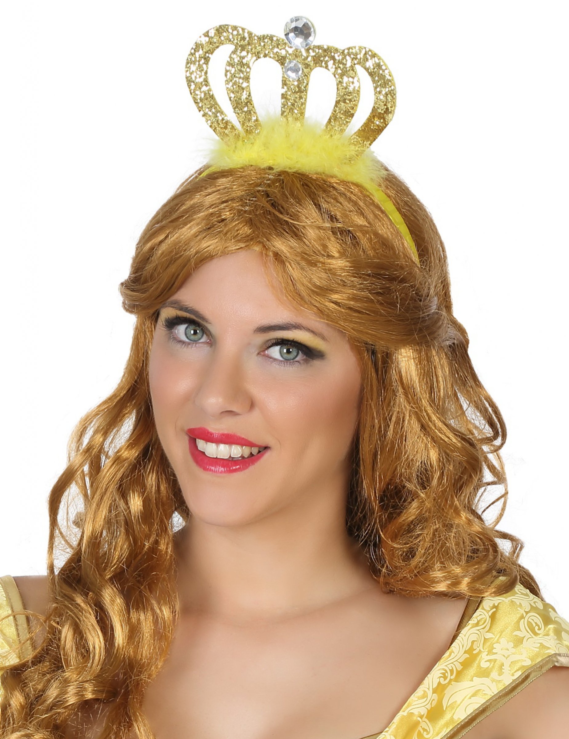 Diadème princesse dorée adulte