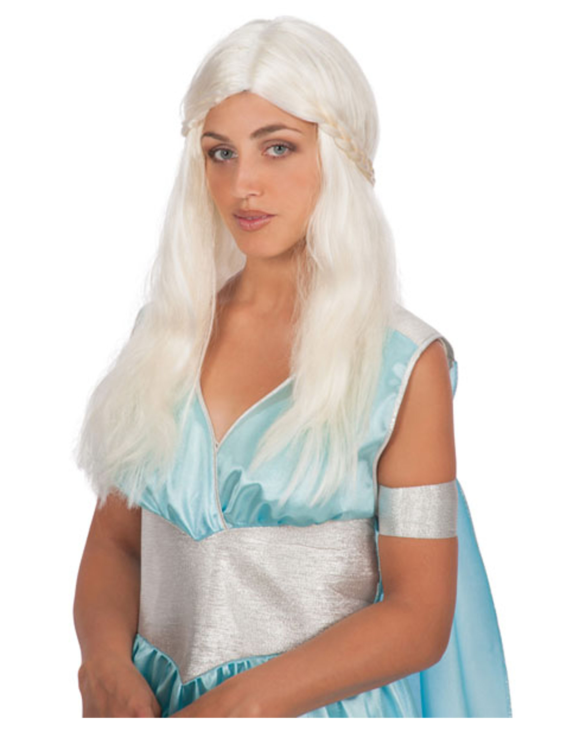 Perruque blanche Mère des dragons femme
