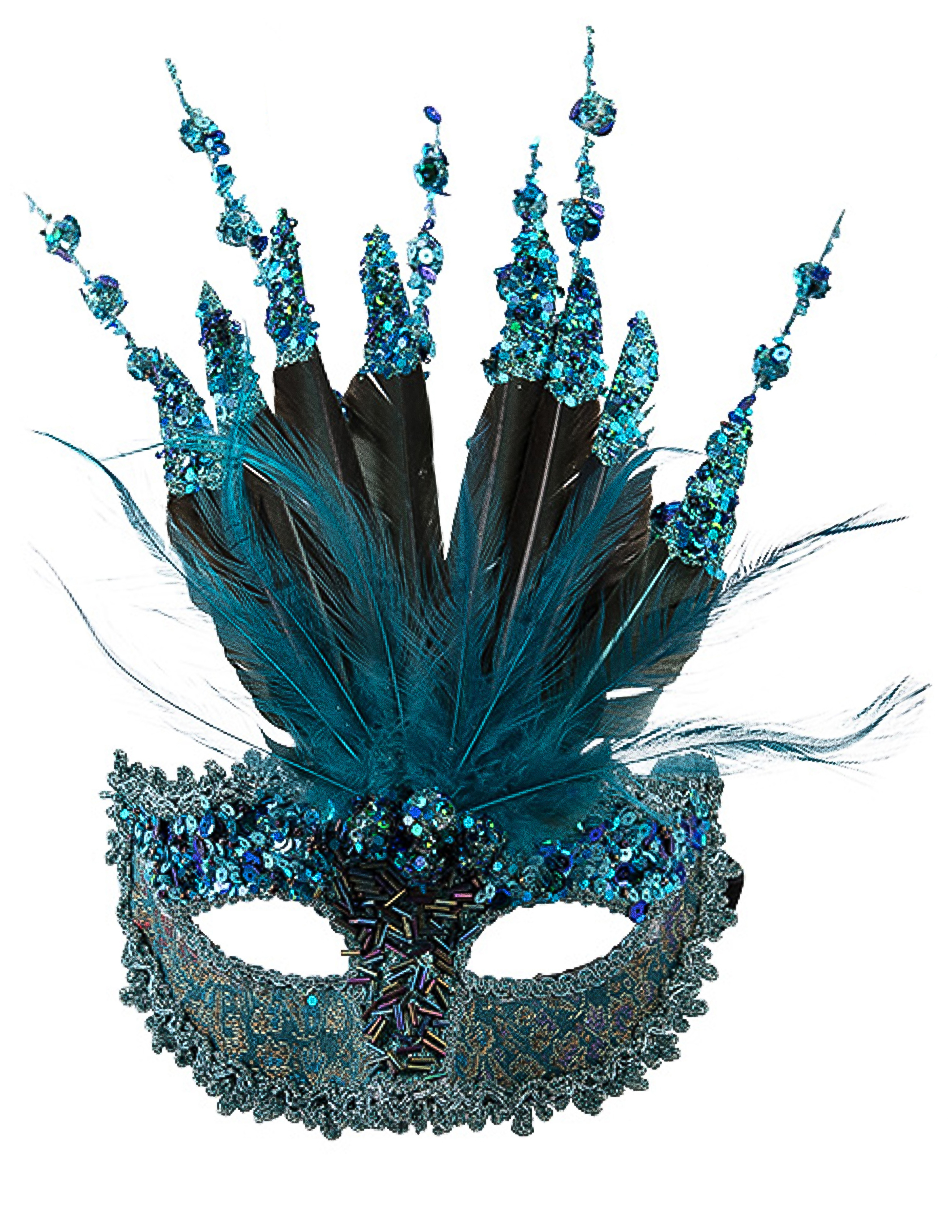 Loup pailleté bleu luxe femme