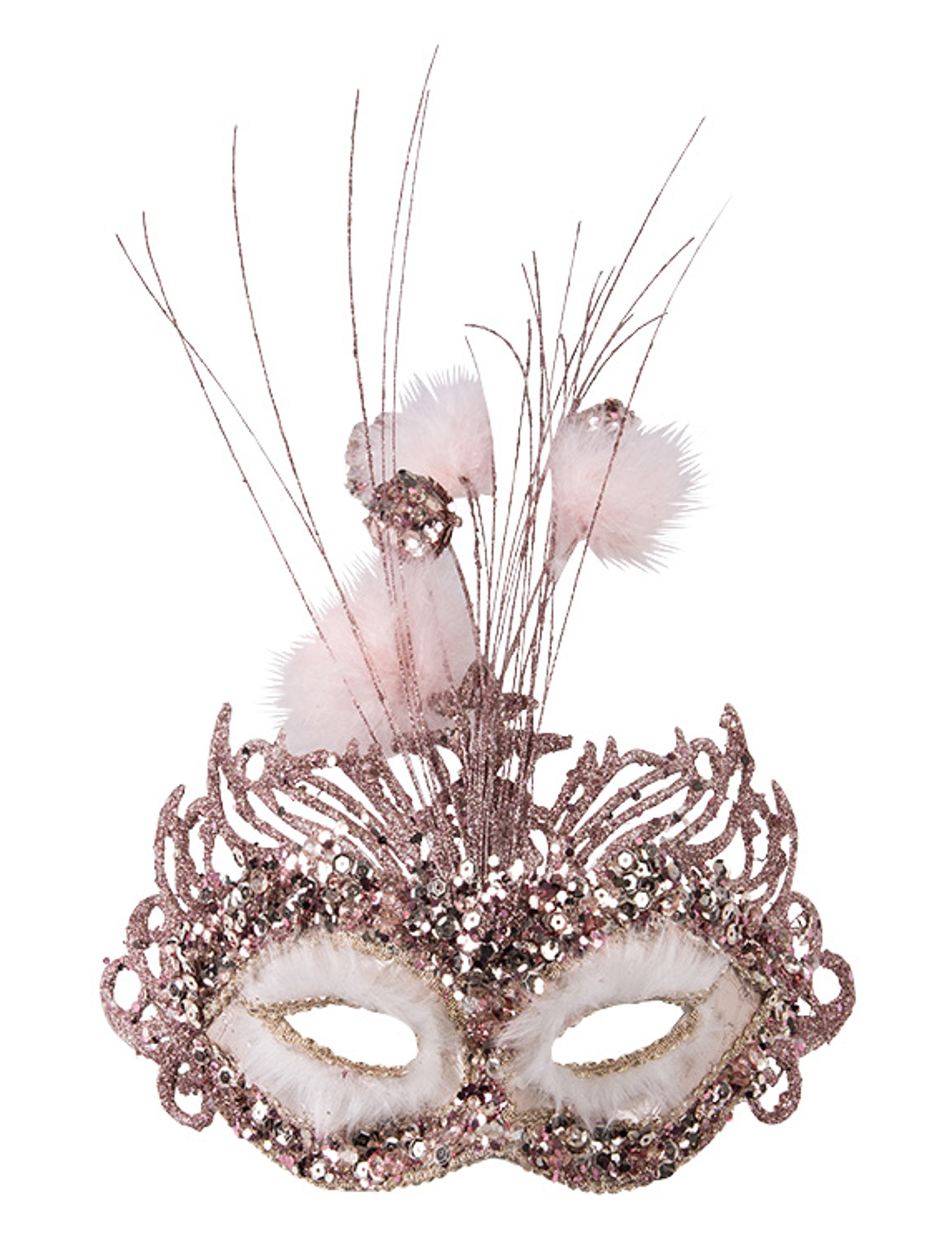 Loup pailleté rose luxe femme