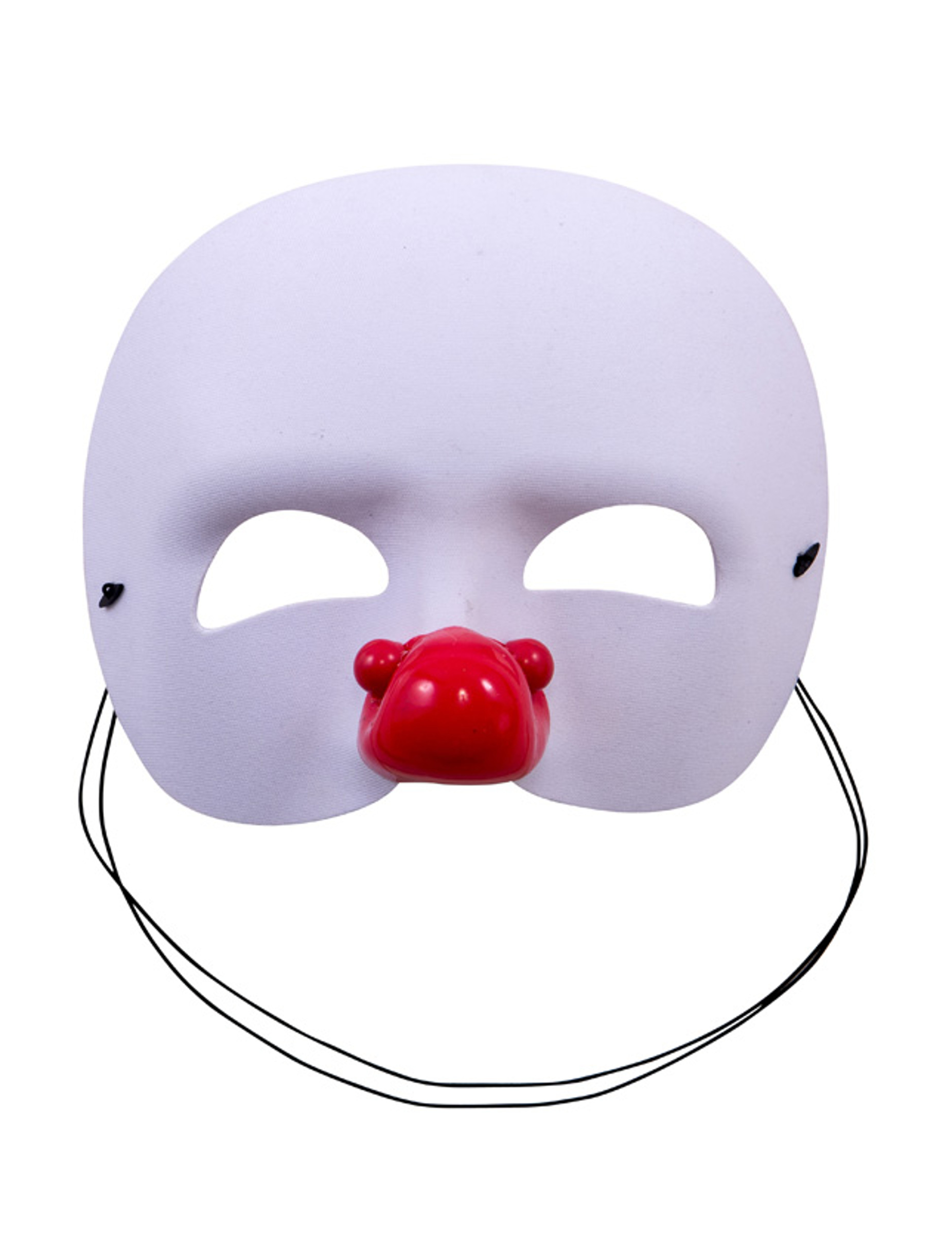 Demi-masque blanc clown enfant