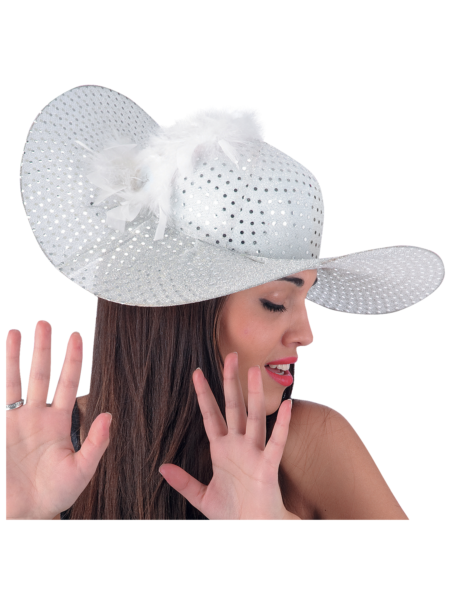 Chapeau élégant blanc femme
