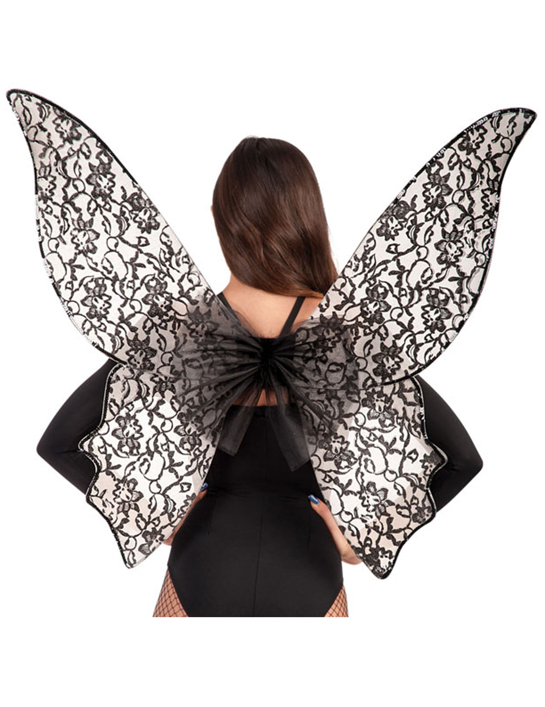 Grandes ailes papillon noir femme