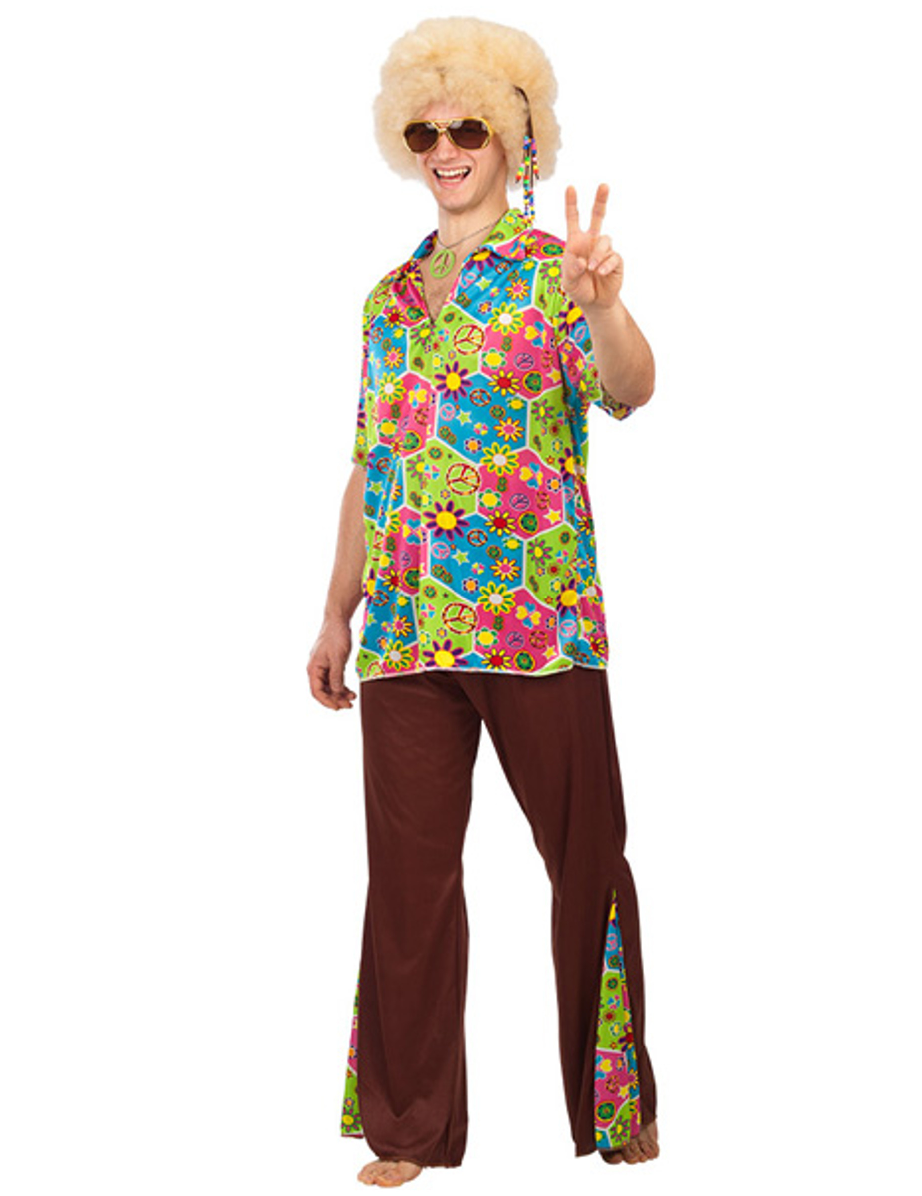 Déguisement hippie flowers homme