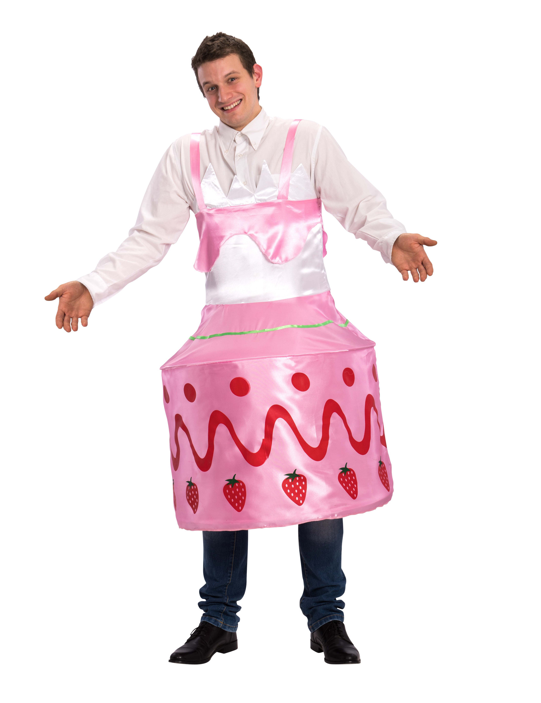 Déguisement gâteau à la fraise adulte