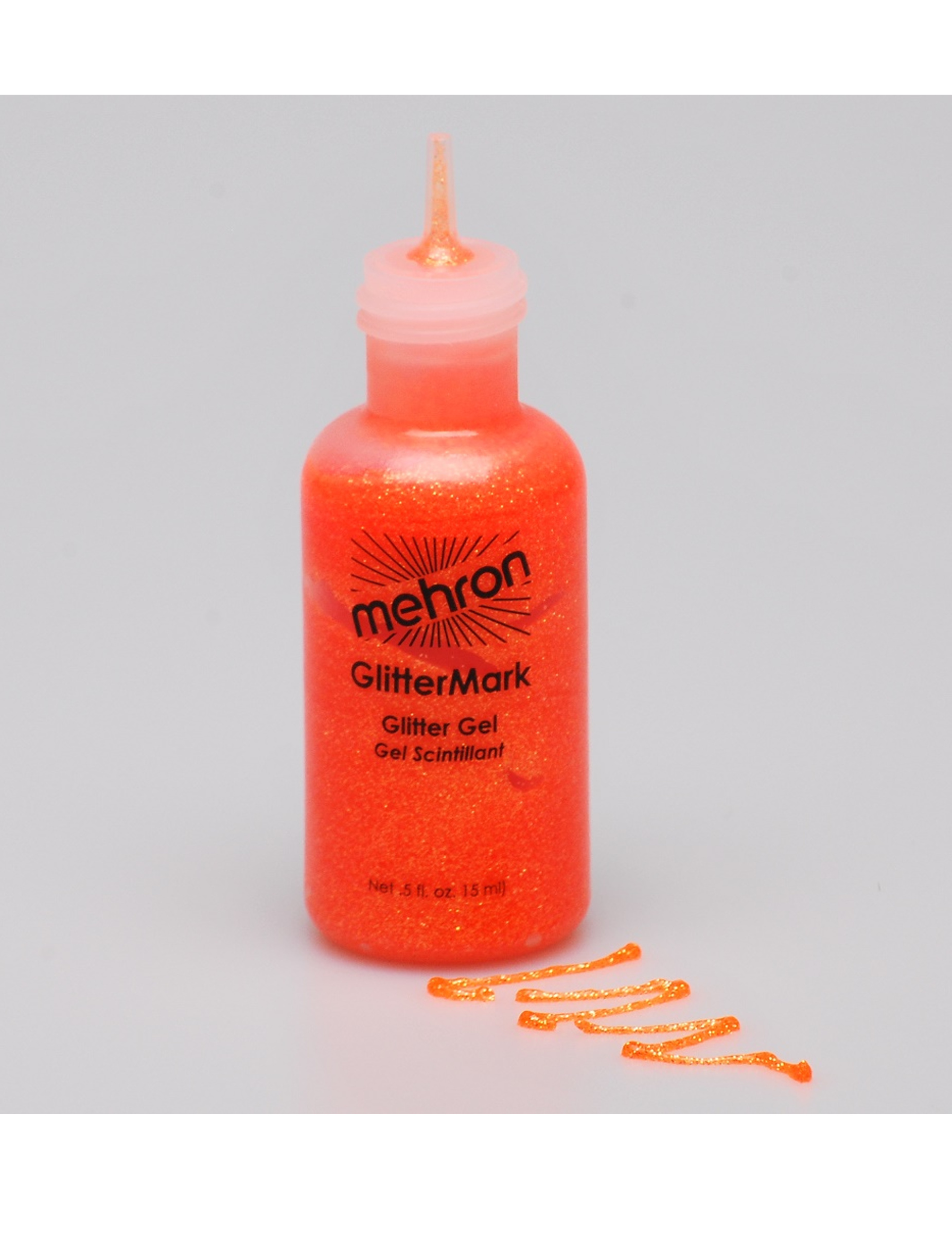 Gel pailleté professionnel orange fluo Mehron 15ml