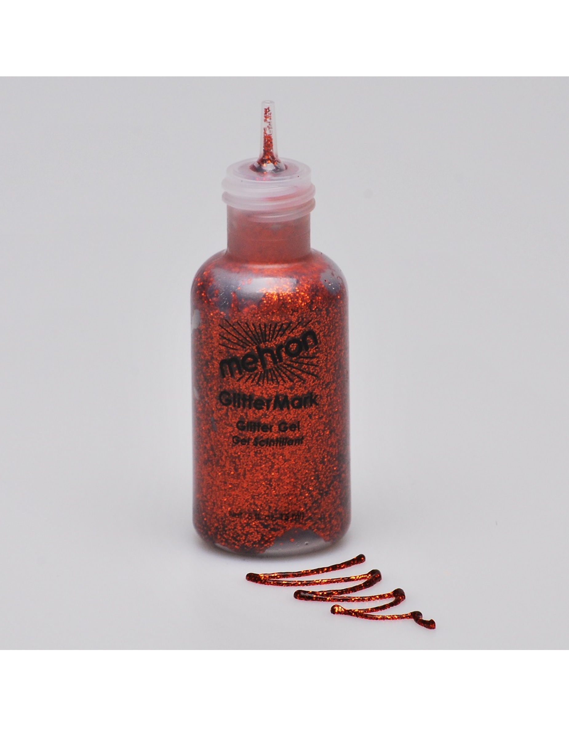 Gel pailleté professionnel orange foncé Mehron 15ml