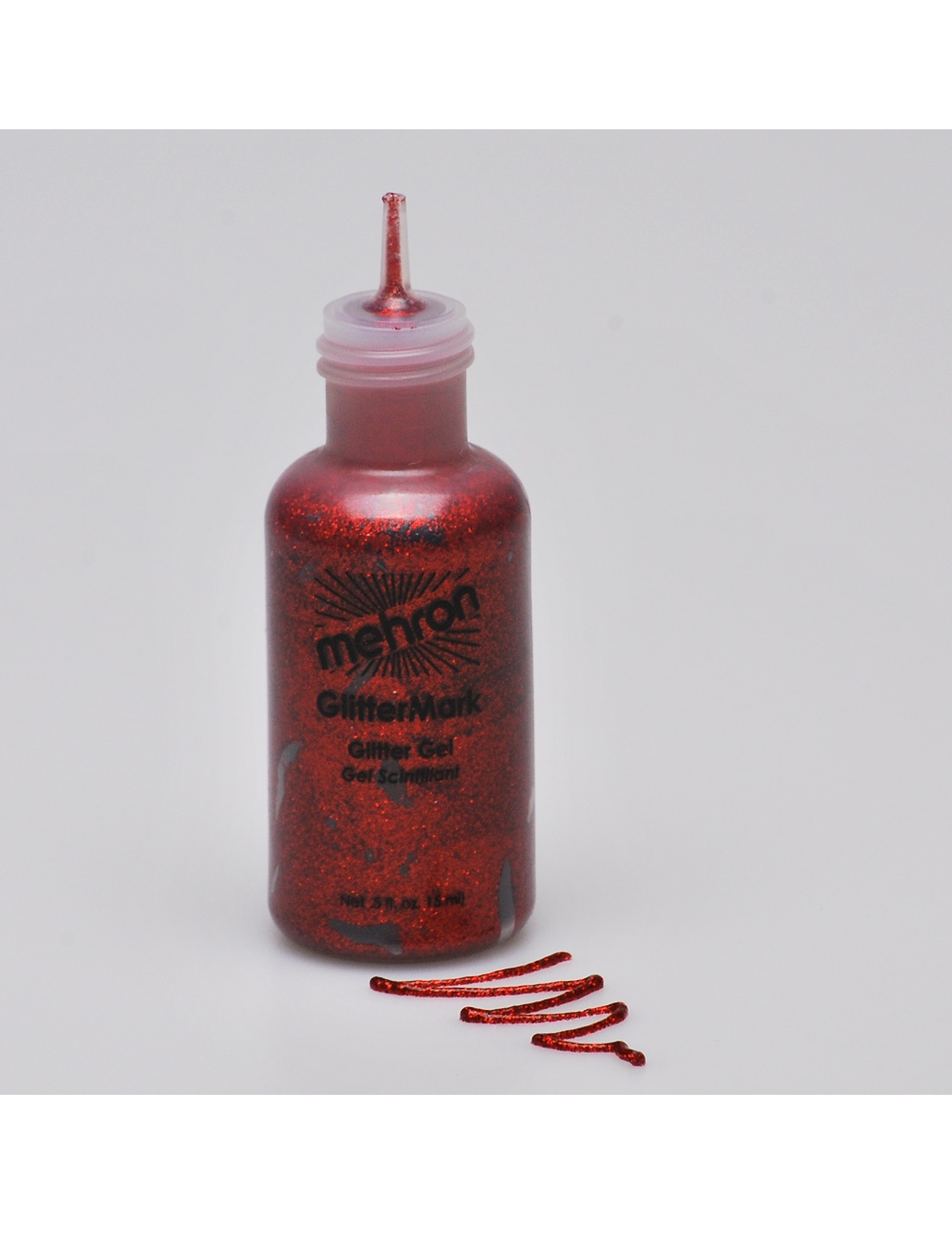Gel pailleté professionnel rouge Mehron 15ml